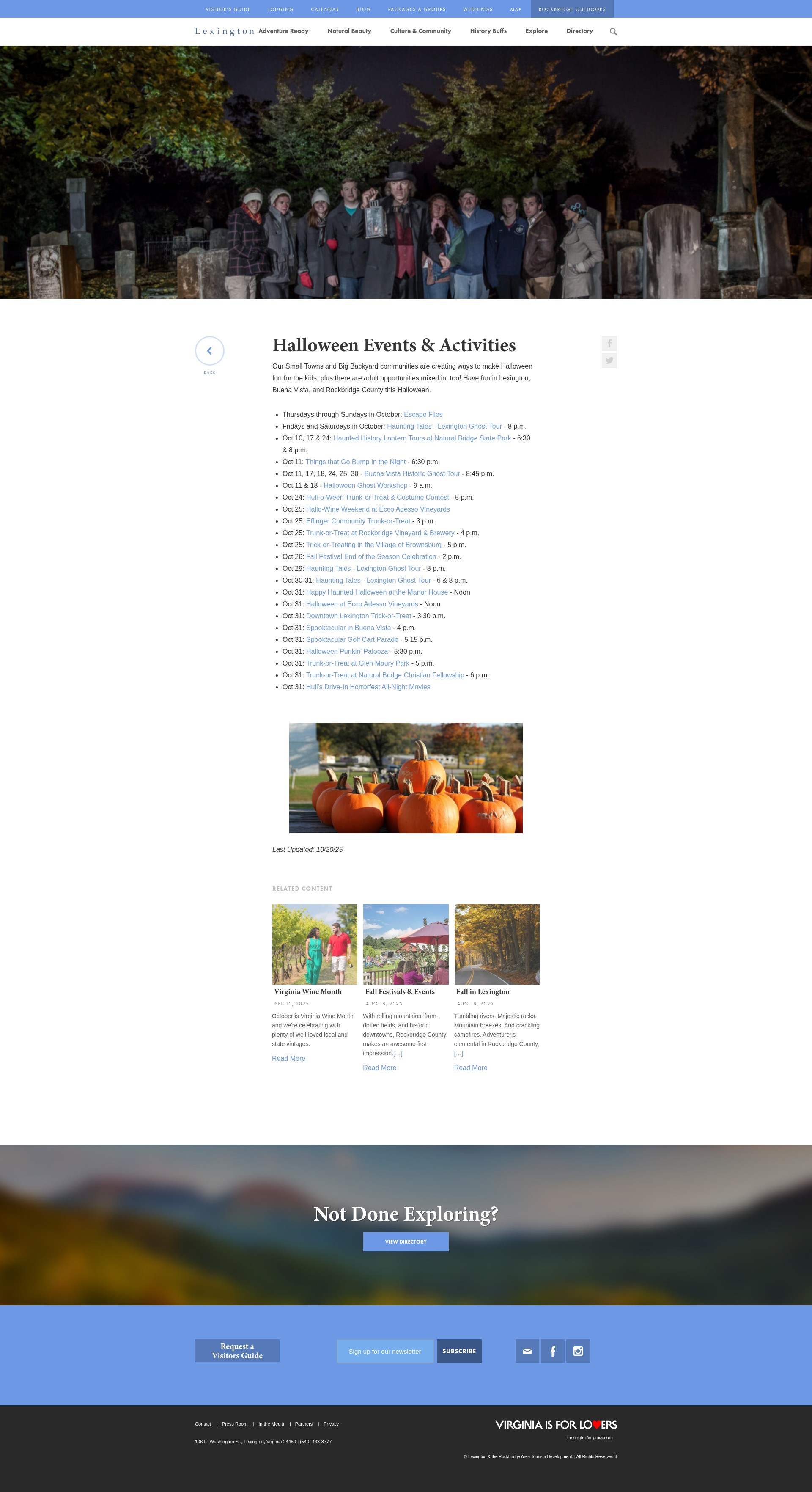 Screenshot of lexingtonvirginia.com