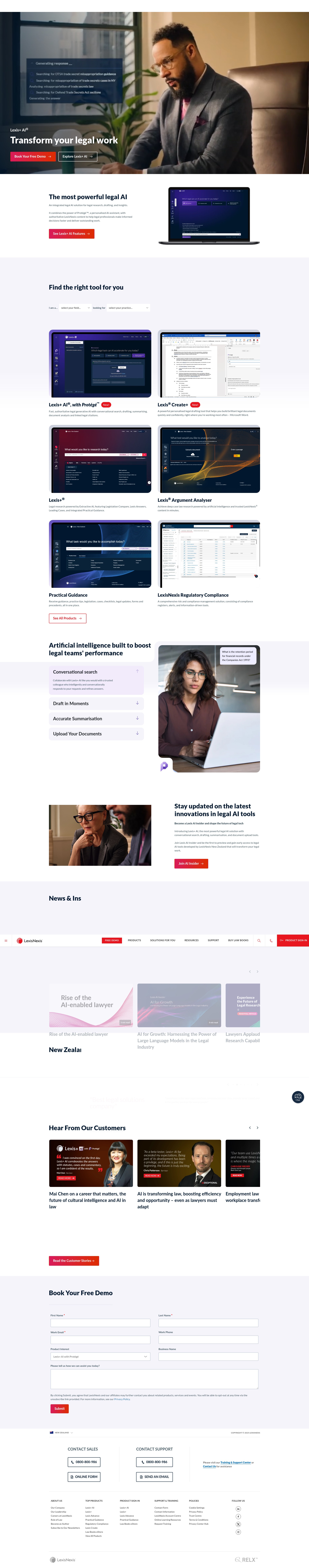 Screenshot of lexisnexis.co.nz