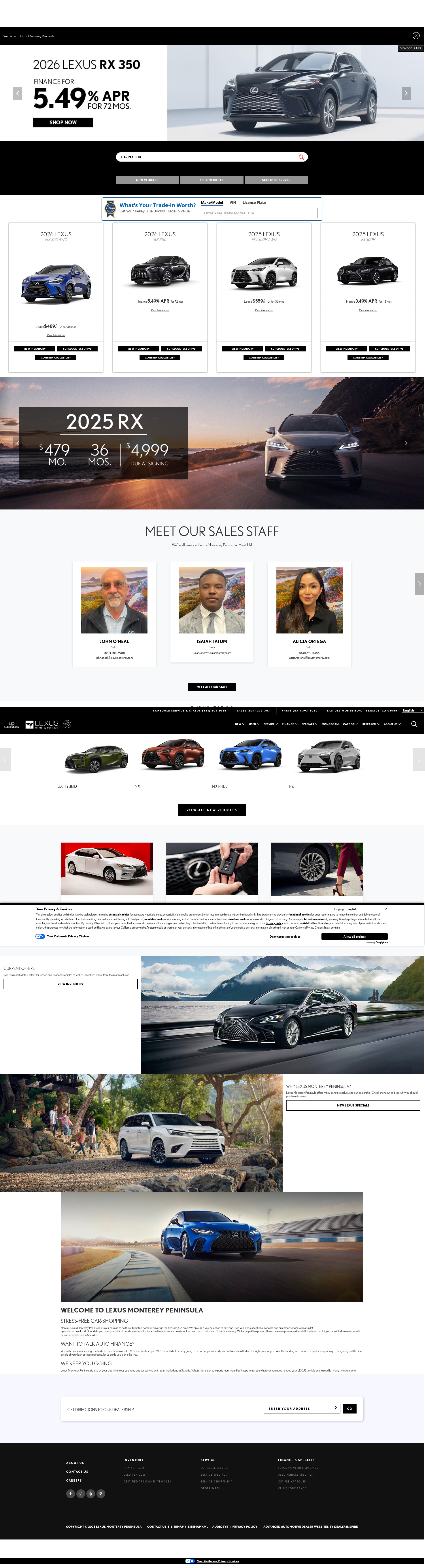 Screenshot of lexusmontereypeninsula.com