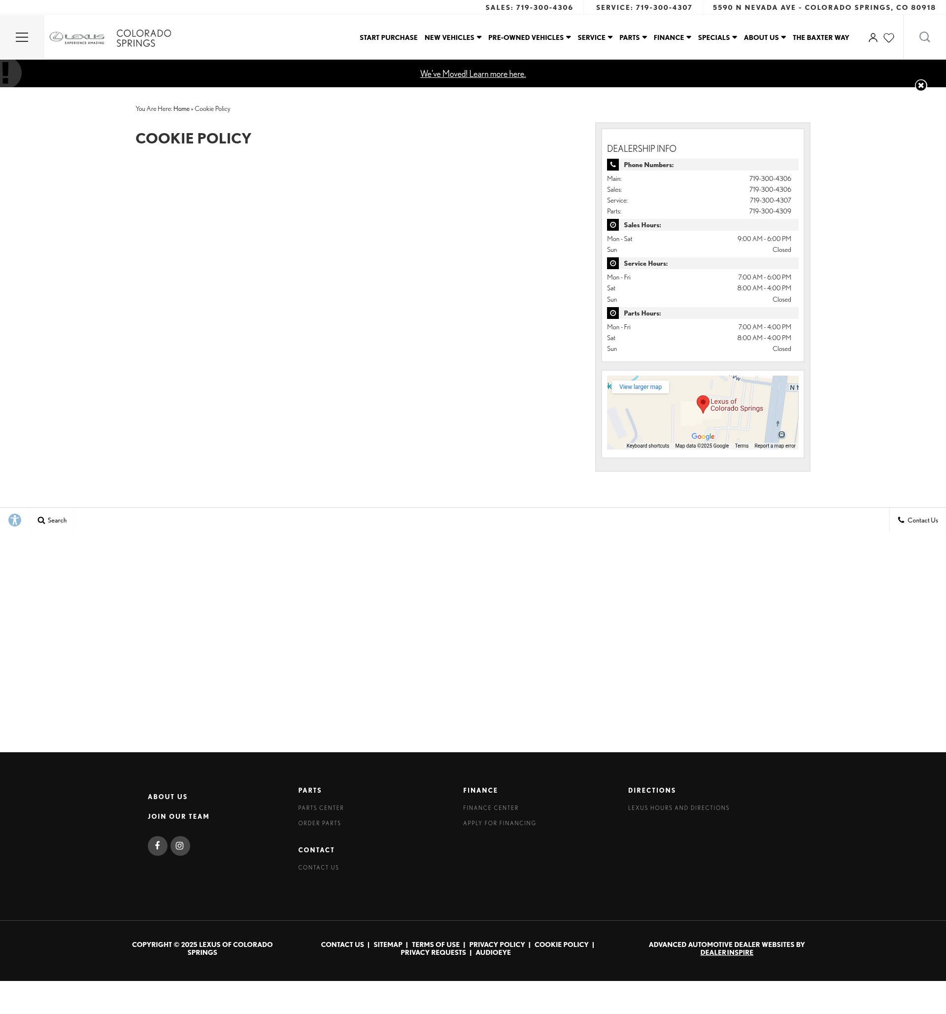 Screenshot of lexusofcoloradosprings.com