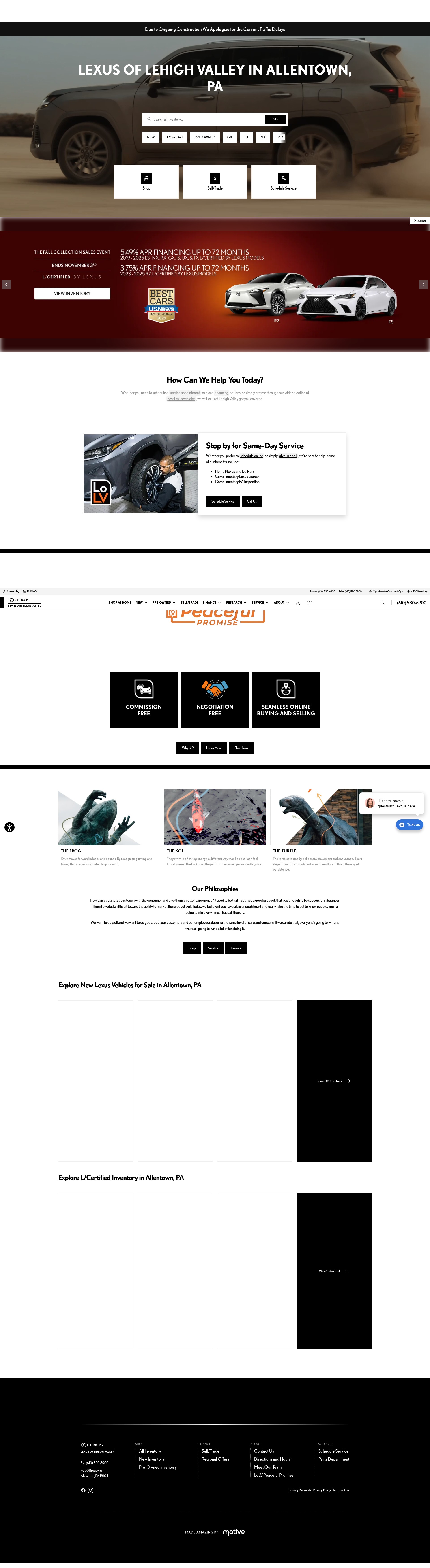 Screenshot of lexusoflehighvalley.com