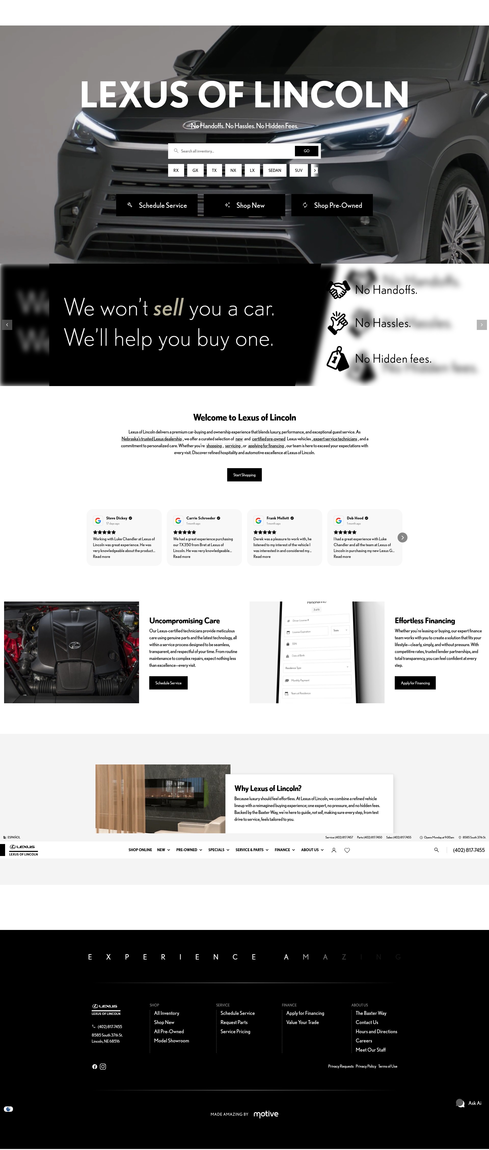 Screenshot of lexusoflincoln.com