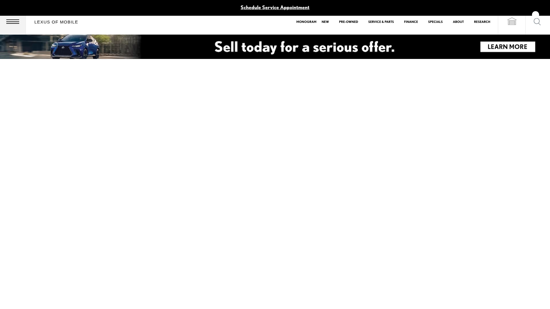 Screenshot of lexusofmobile.com