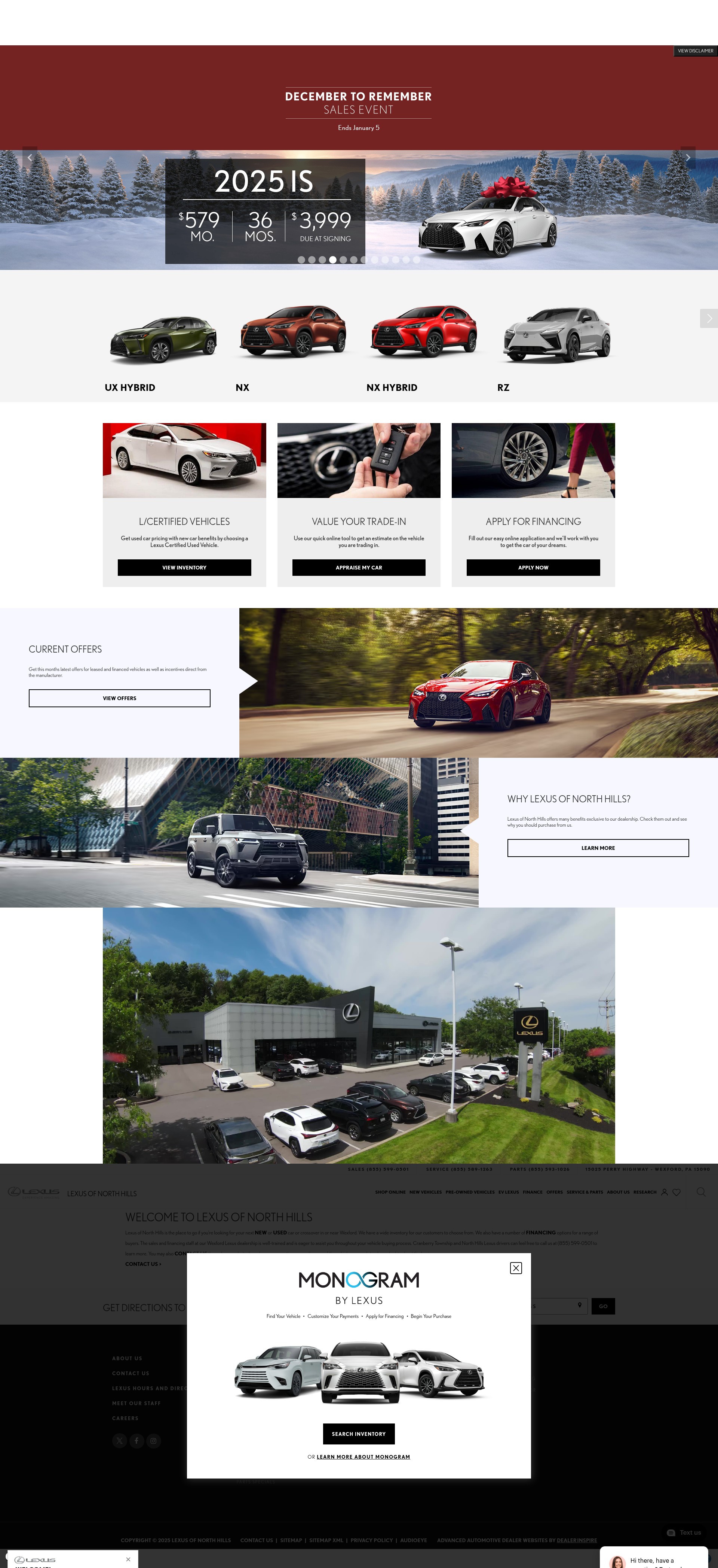 Screenshot of lexusofnorthhills.com
