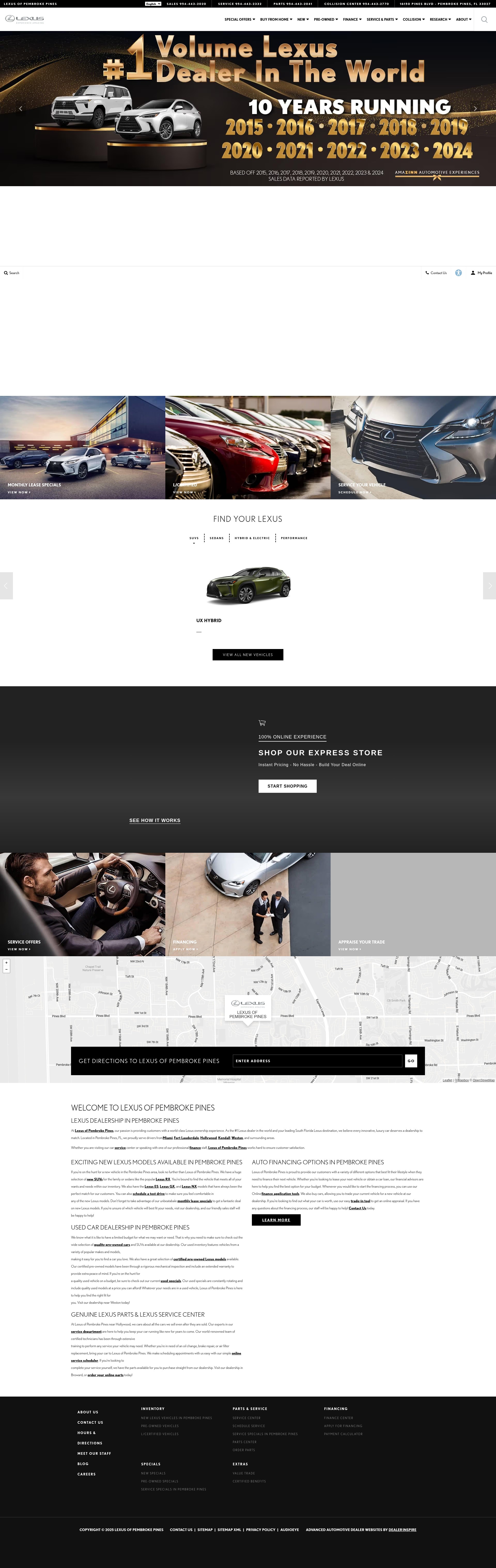 Screenshot of lexusofpembrokepines.com