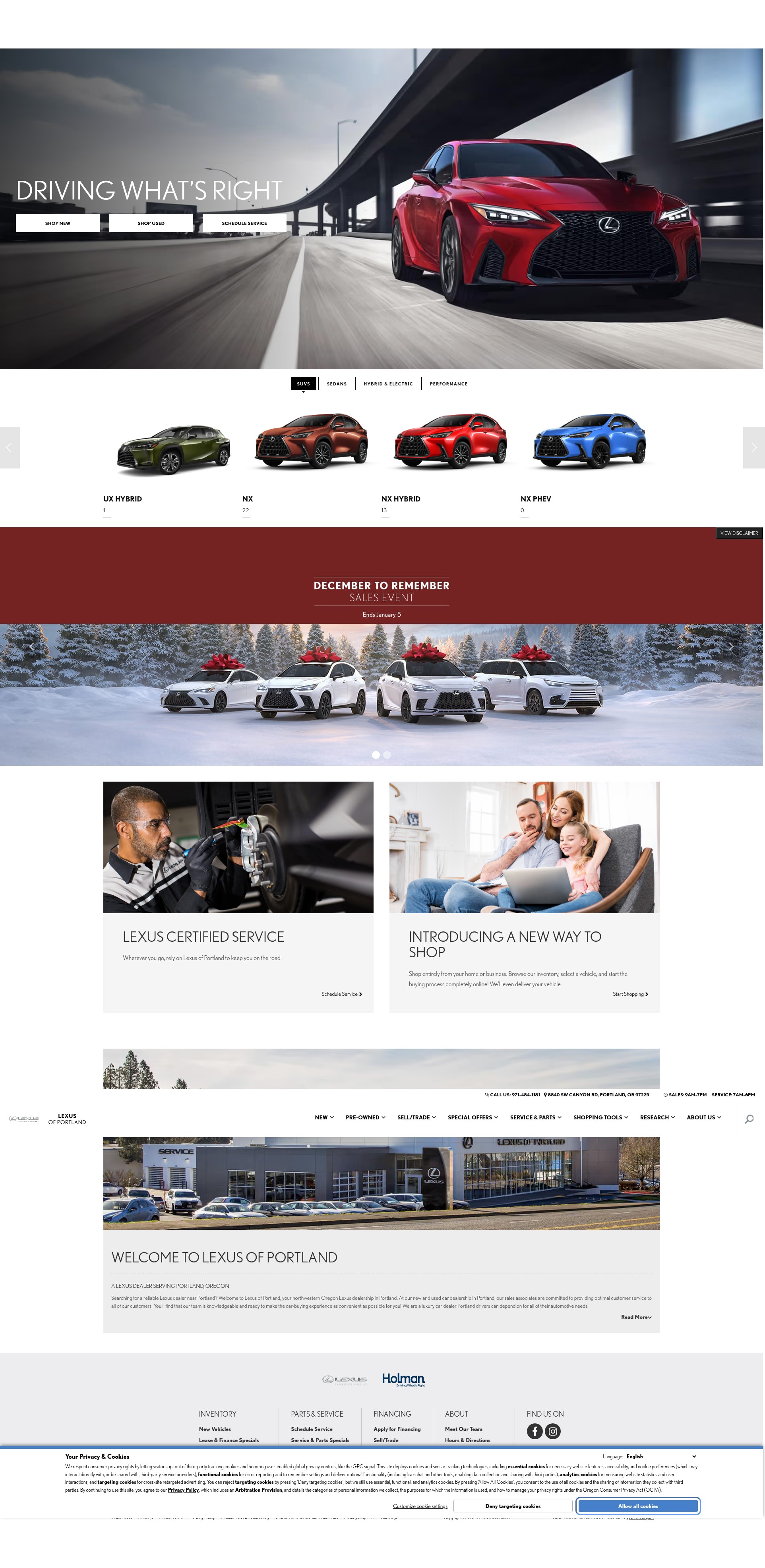Screenshot of lexusofportland.com