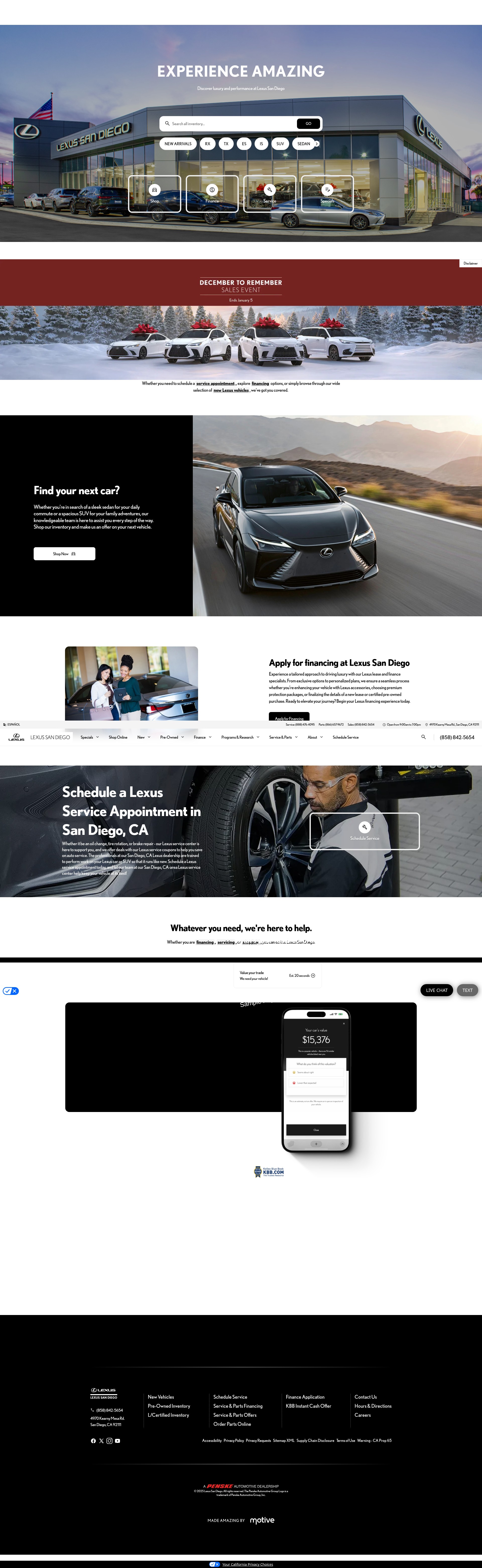 Screenshot of lexussandiego.com
