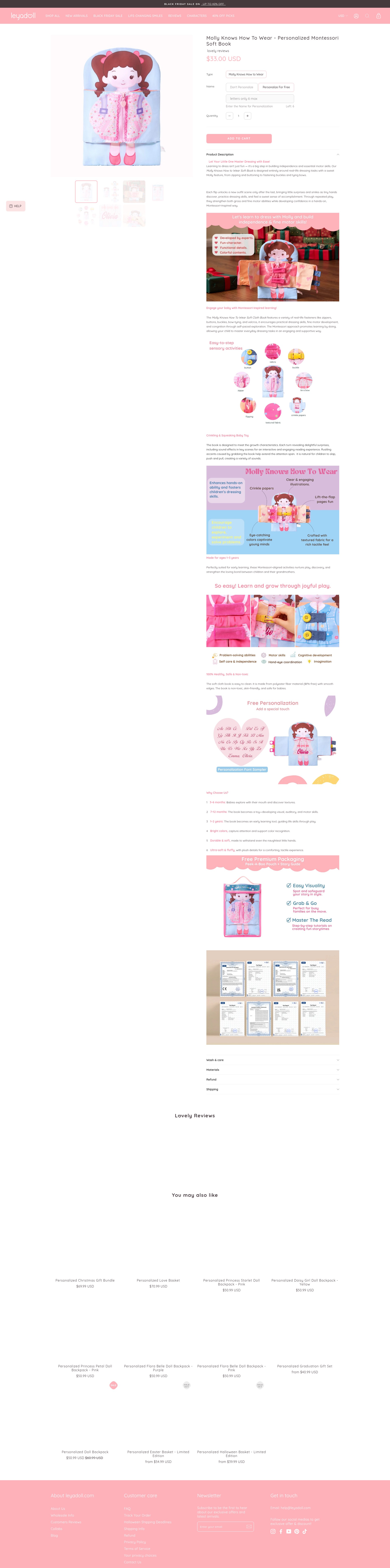 Screenshot of leyadoll.com