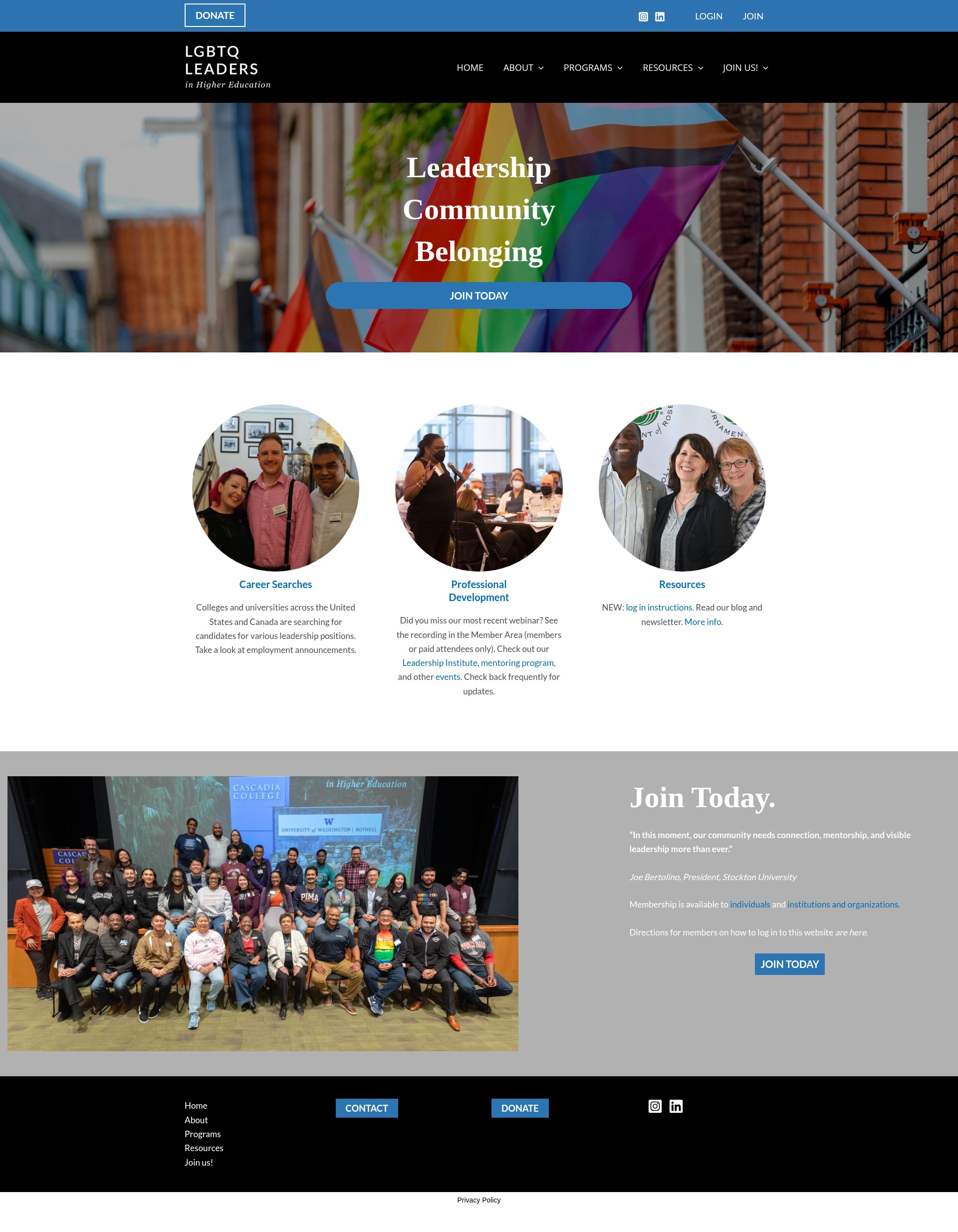 Screenshot of lgbtqleaders.net