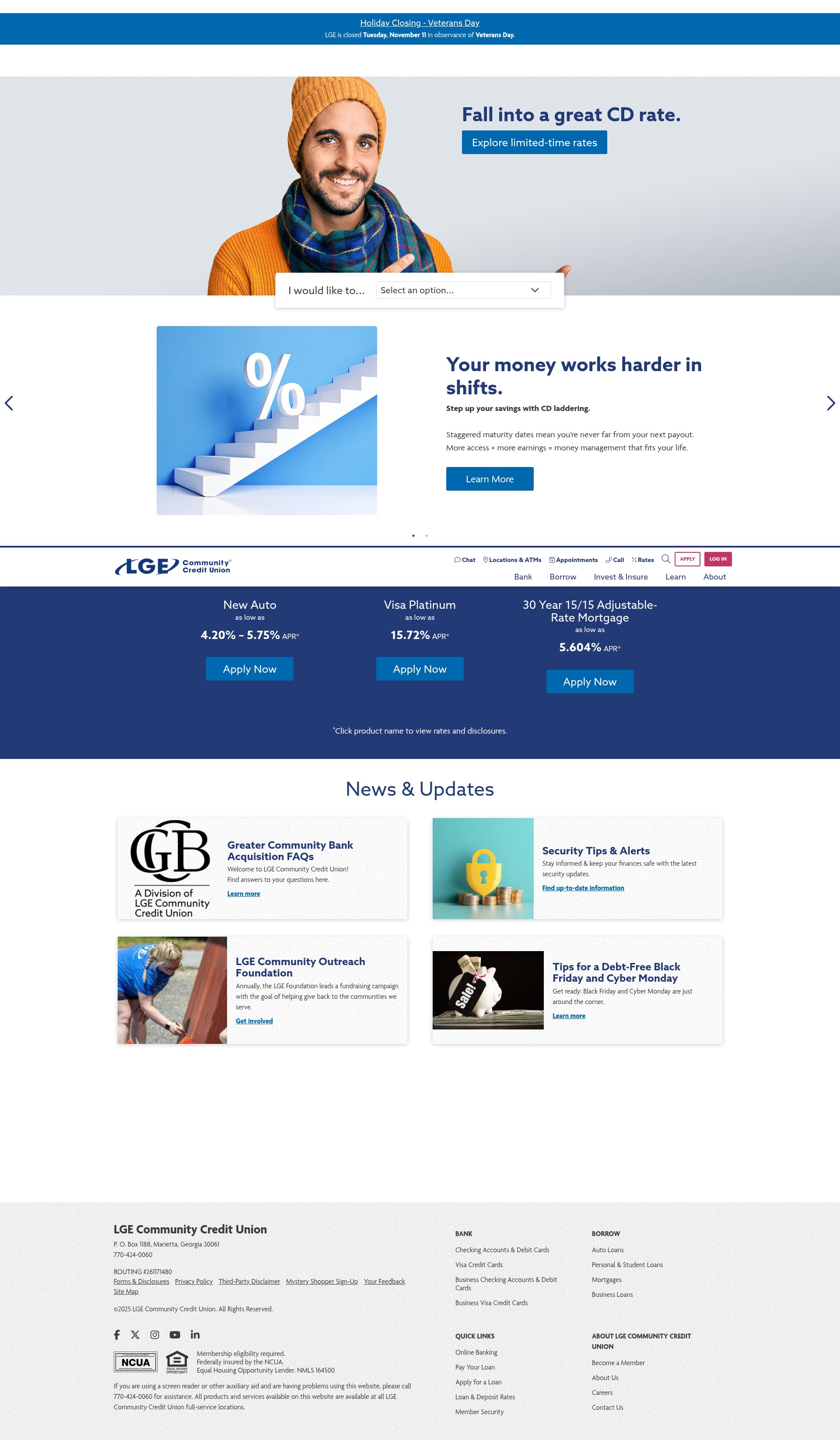 Screenshot of lgeccu.org