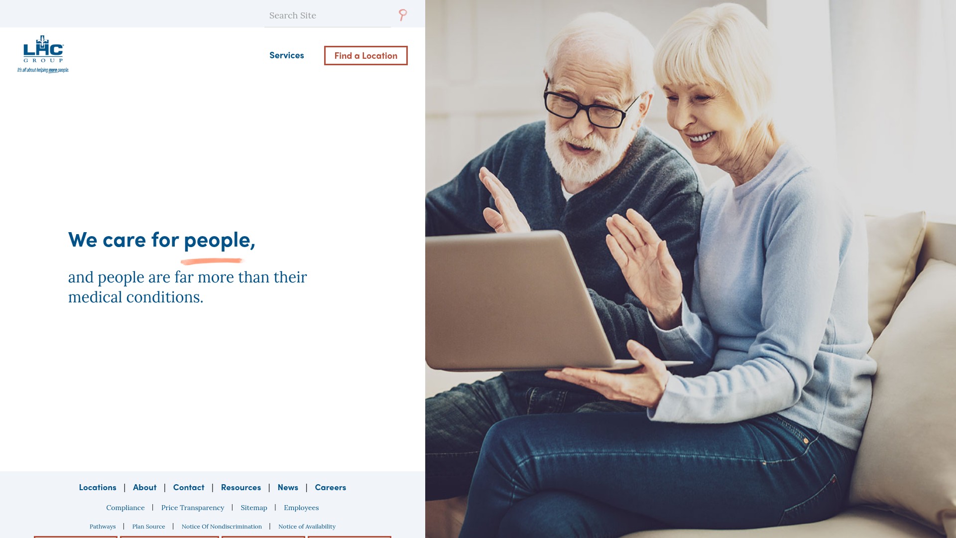 Screenshot of lhcgroup.com