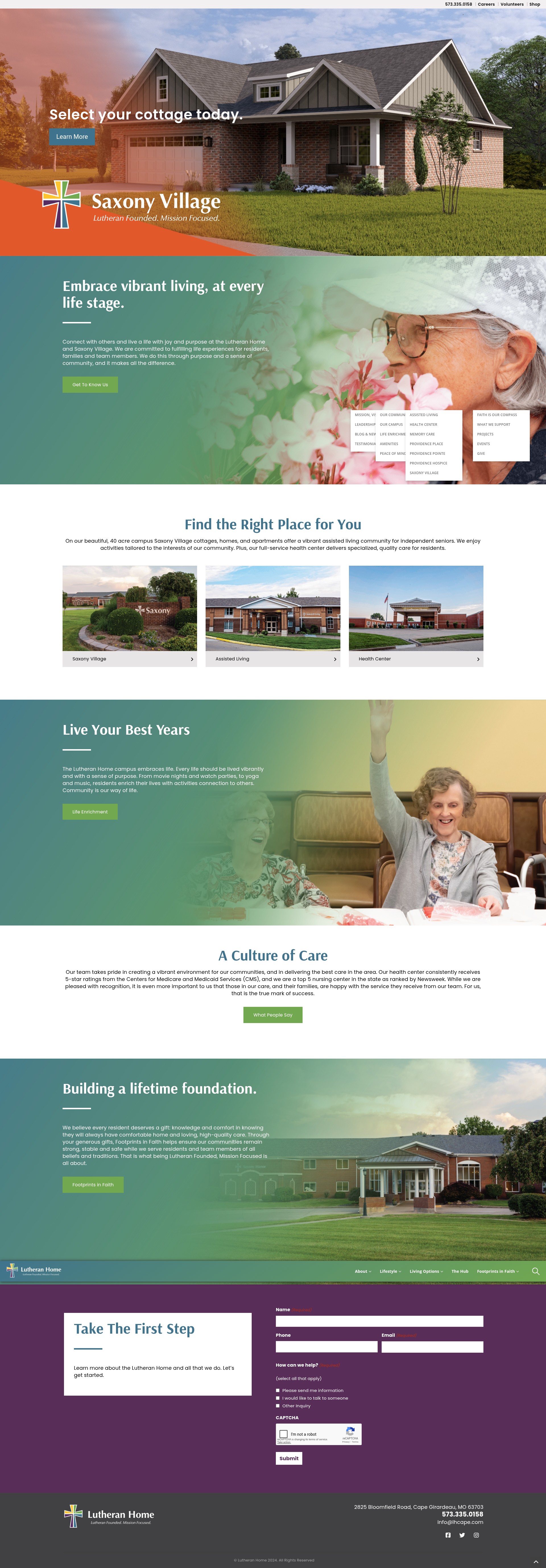 Screenshot of lhcliving.com