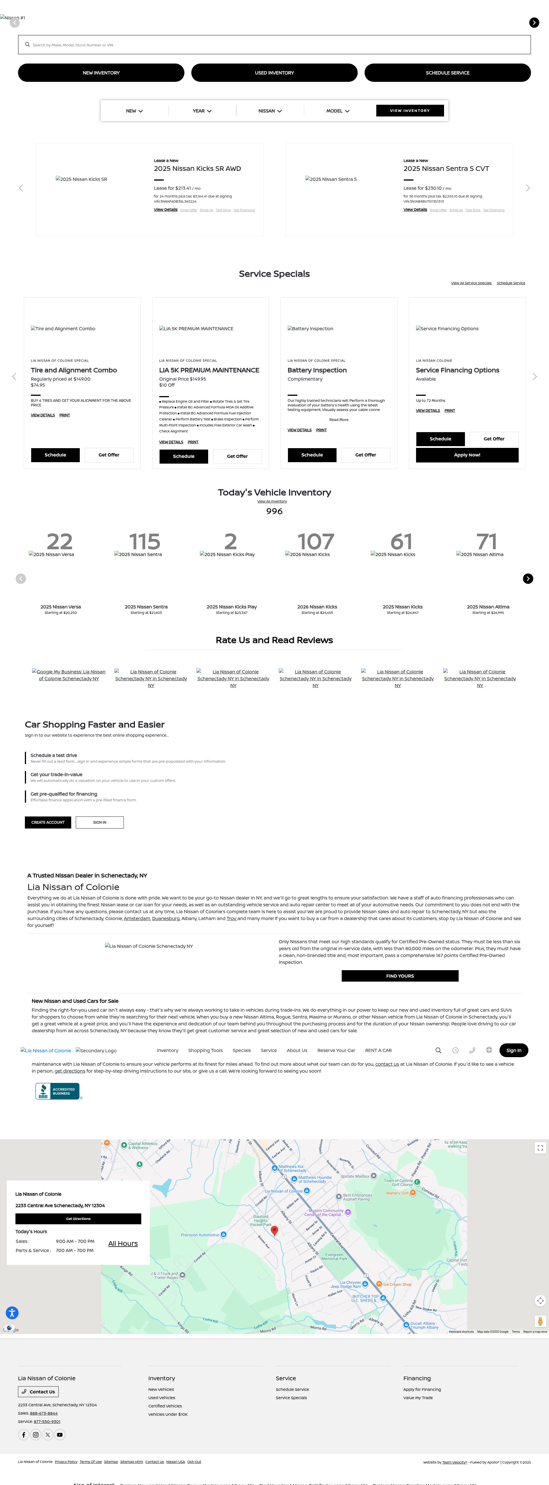 Screenshot of lianissanschenectady.com