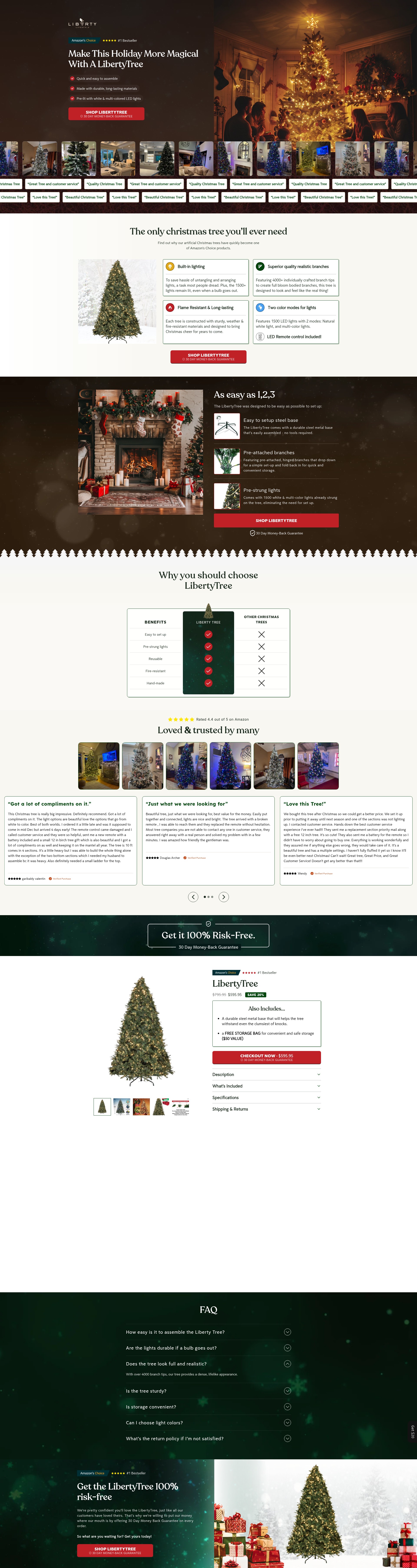 Screenshot of libertychristmastree.com