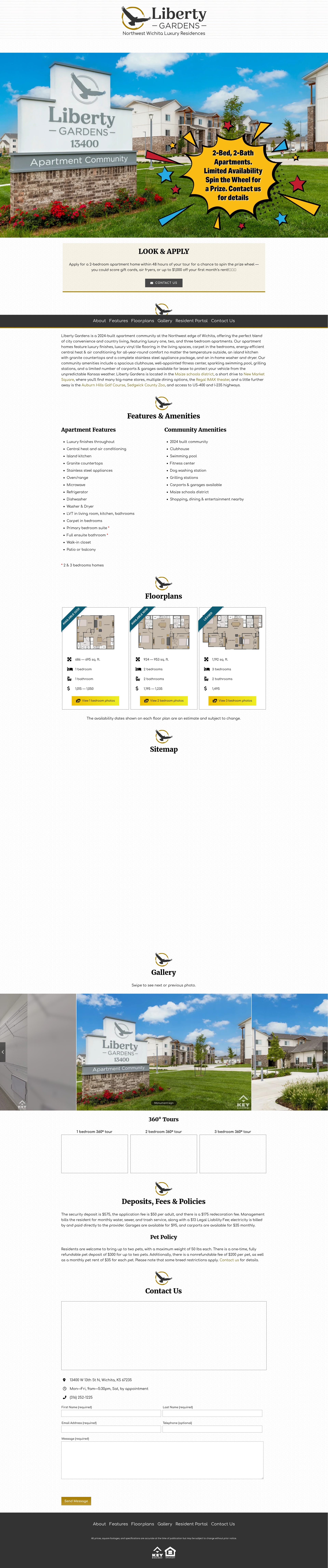 Screenshot of libertygardenswichita.com