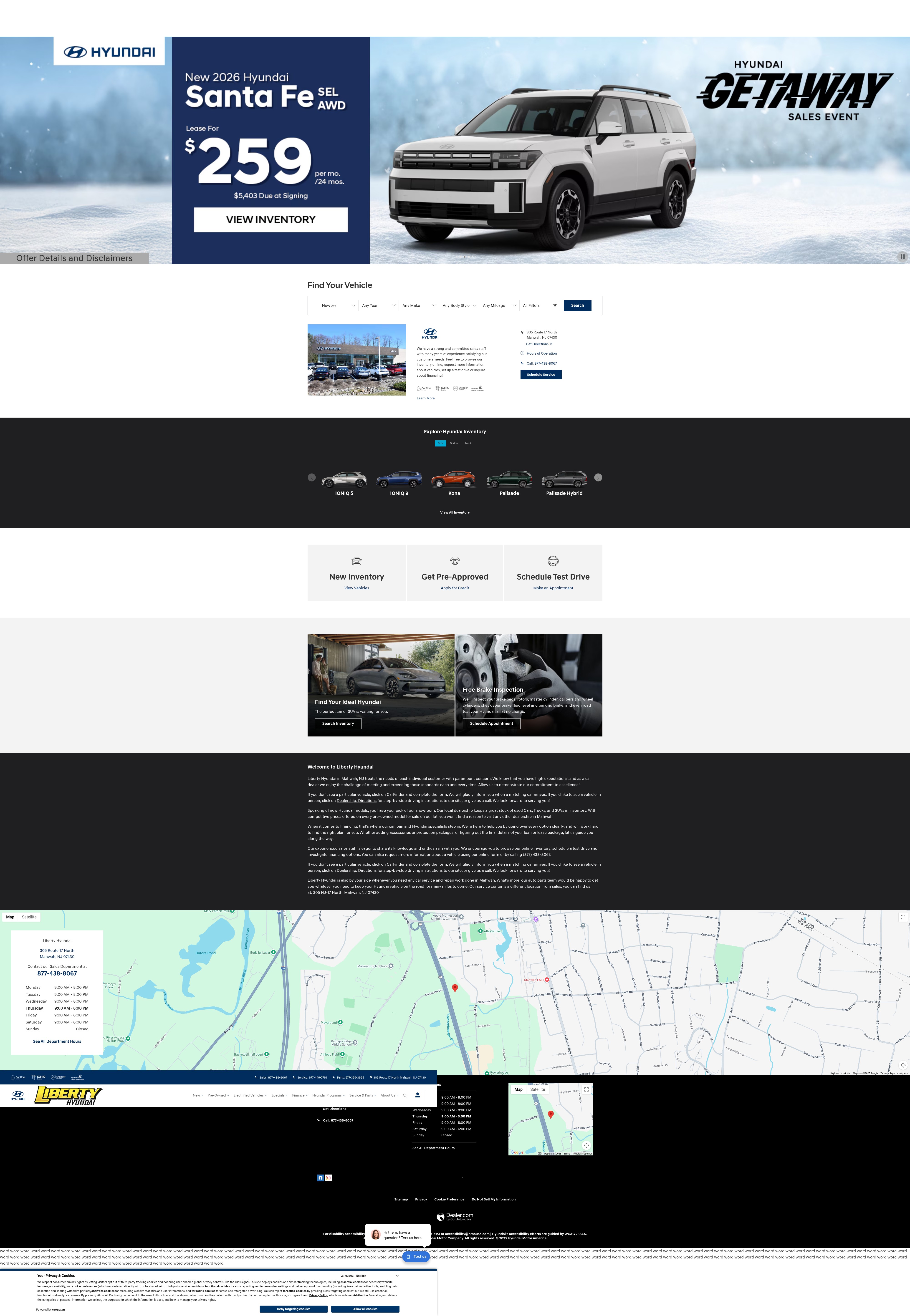 Screenshot of libertyhyundai.com