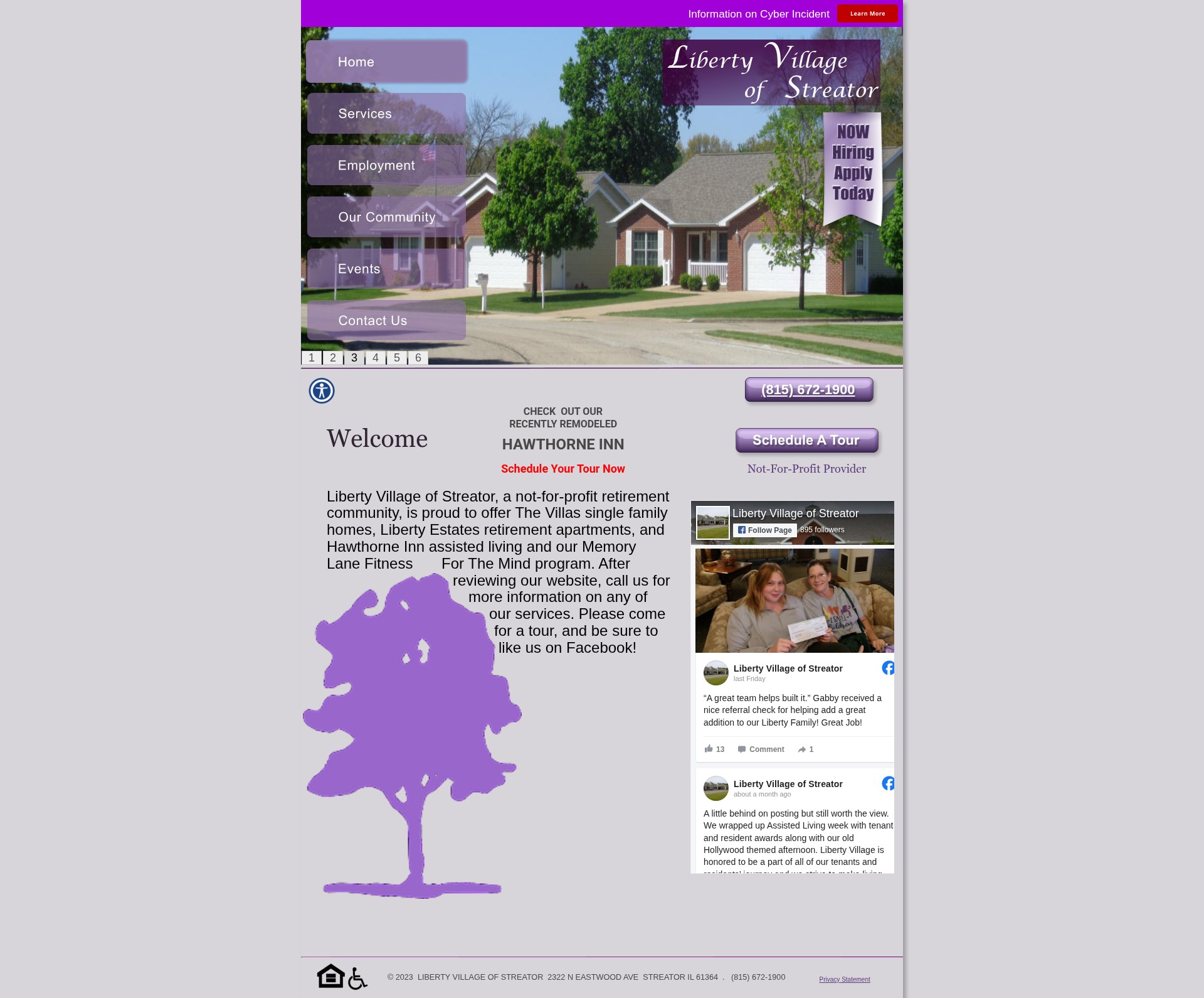 Screenshot of libertyvillageofstreator.com