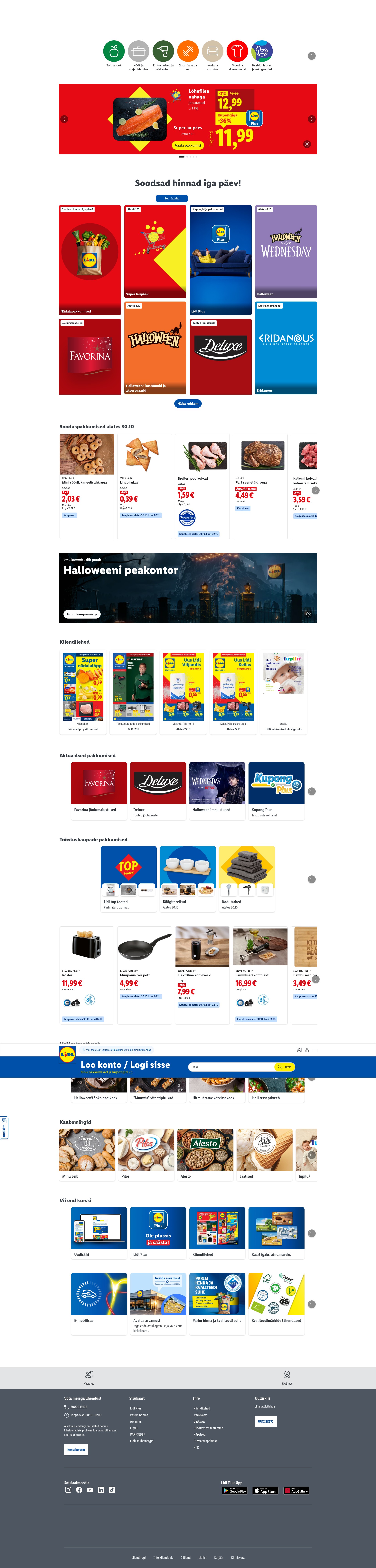 Screenshot of lidl.ee