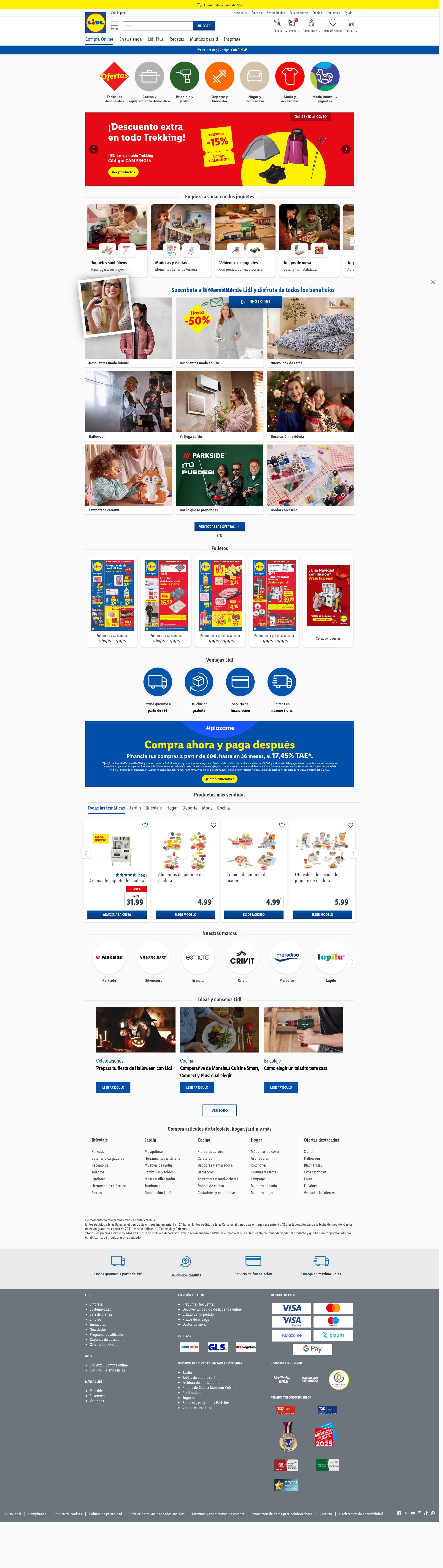 Screenshot of lidl.es