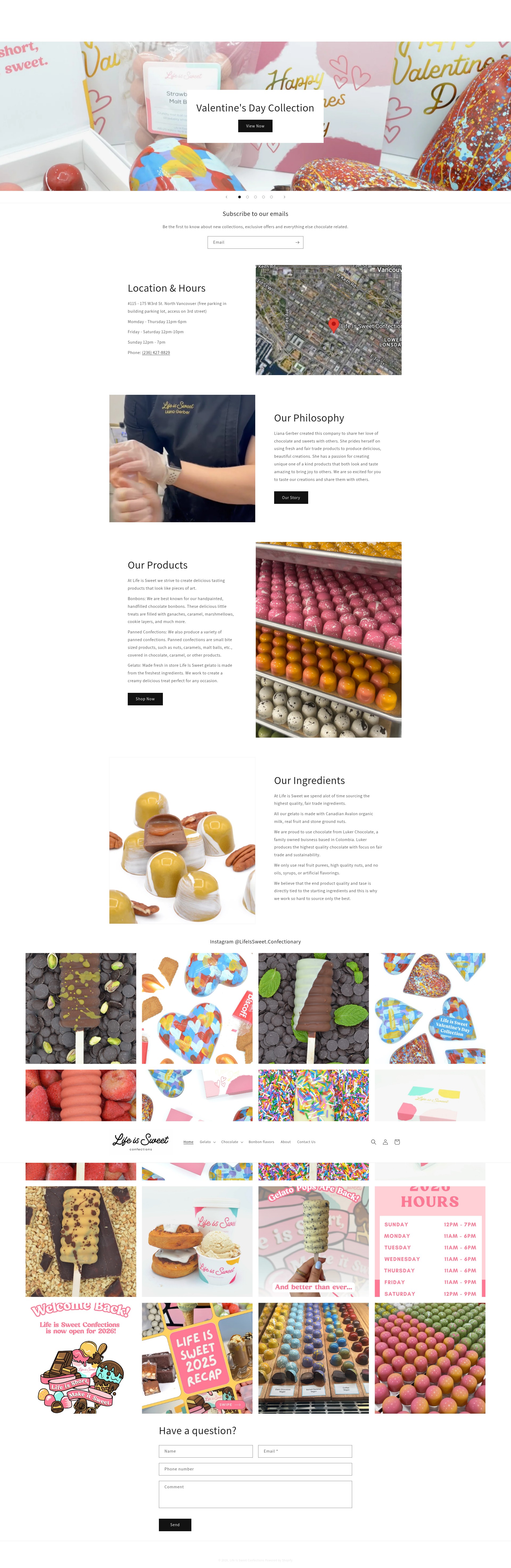 Screenshot of life-is-sweet.ca