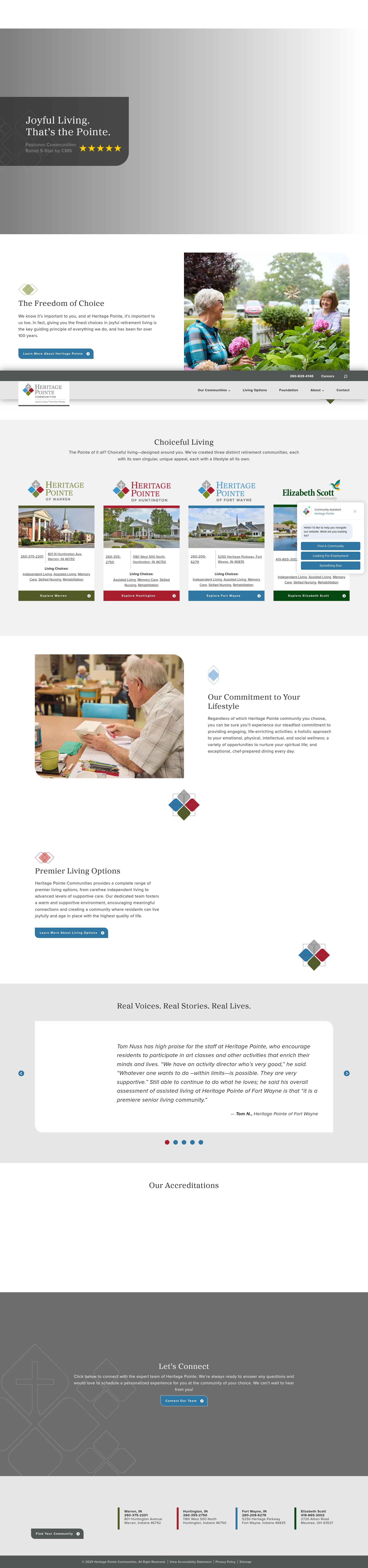 Screenshot of lifeatheritage.org