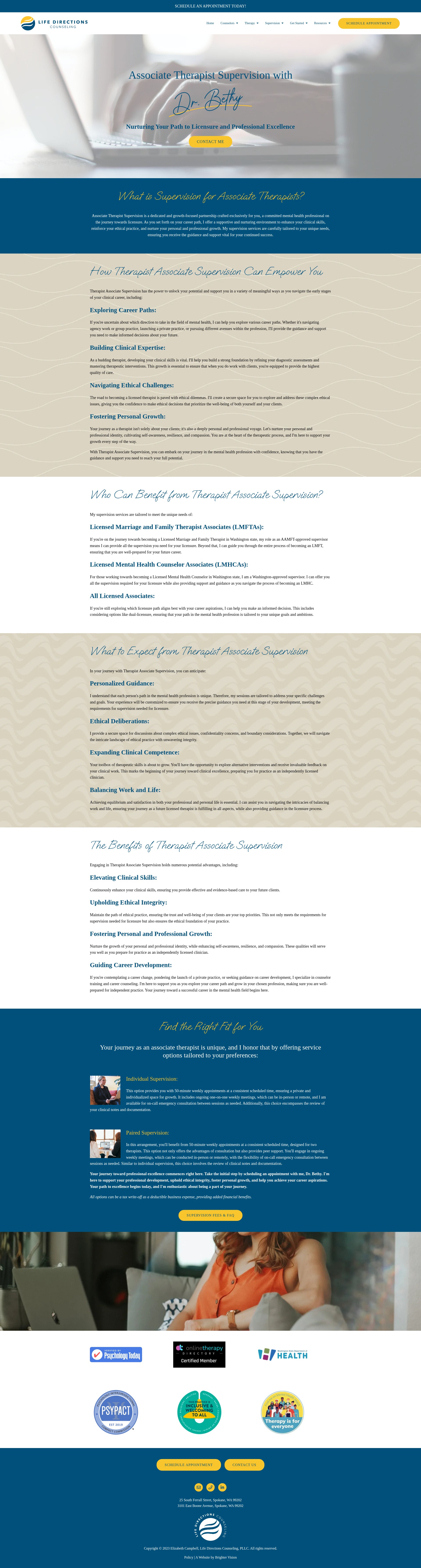 Screenshot of lifedirectionscounseling.com