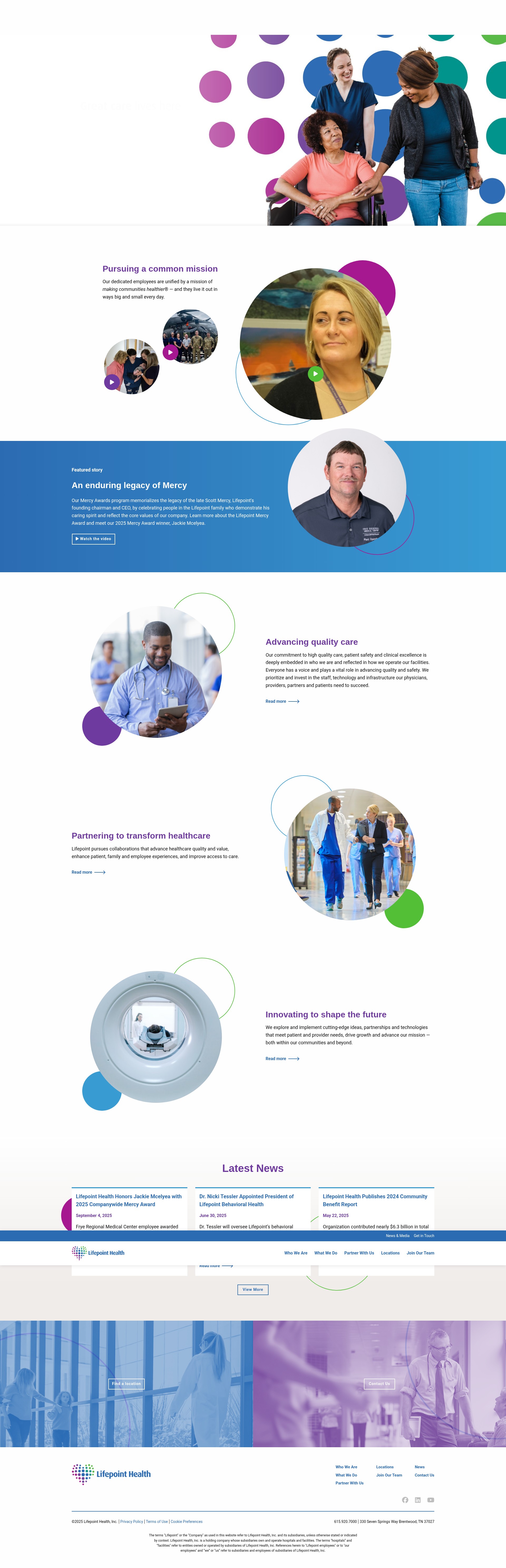 Screenshot of lifepointhealth.net