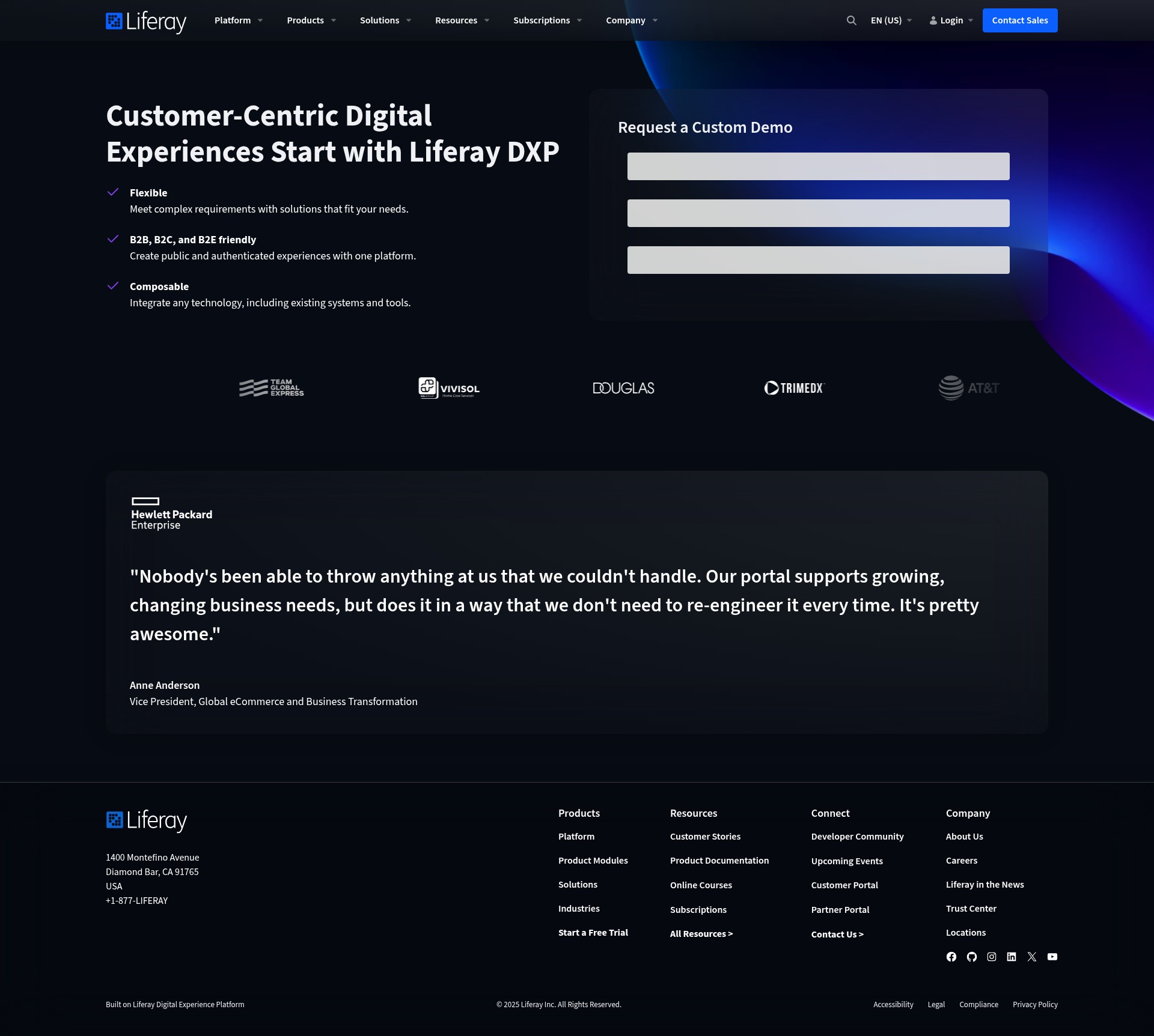 Screenshot of liferay.com