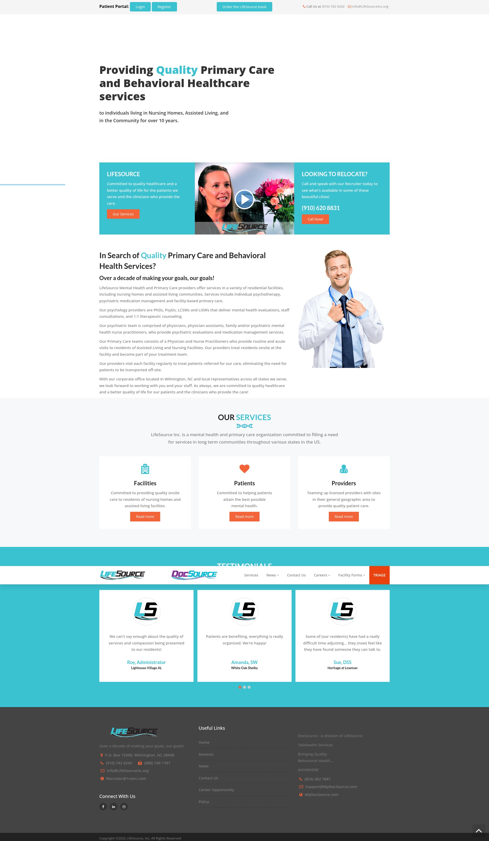 Screenshot of lifesourceinc.org