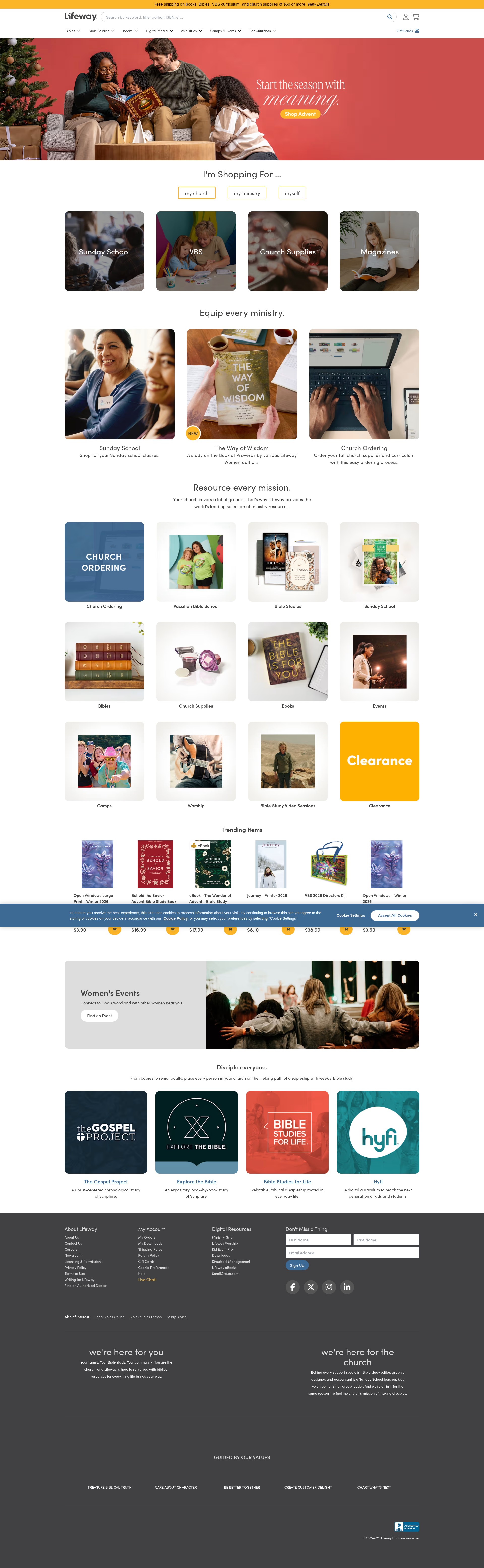 Screenshot of lifeway.com