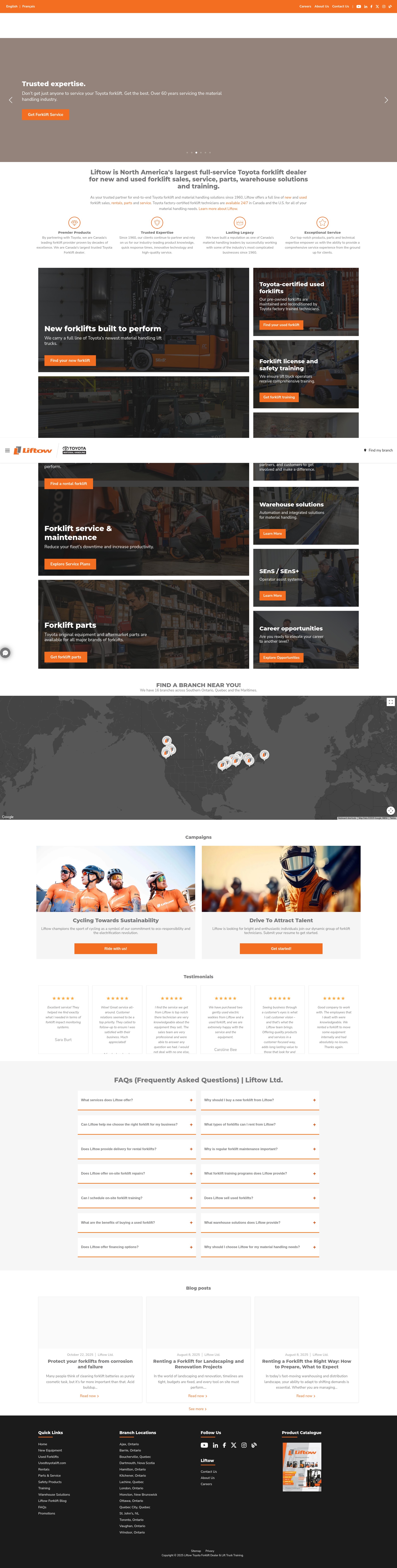 Screenshot of liftow.com