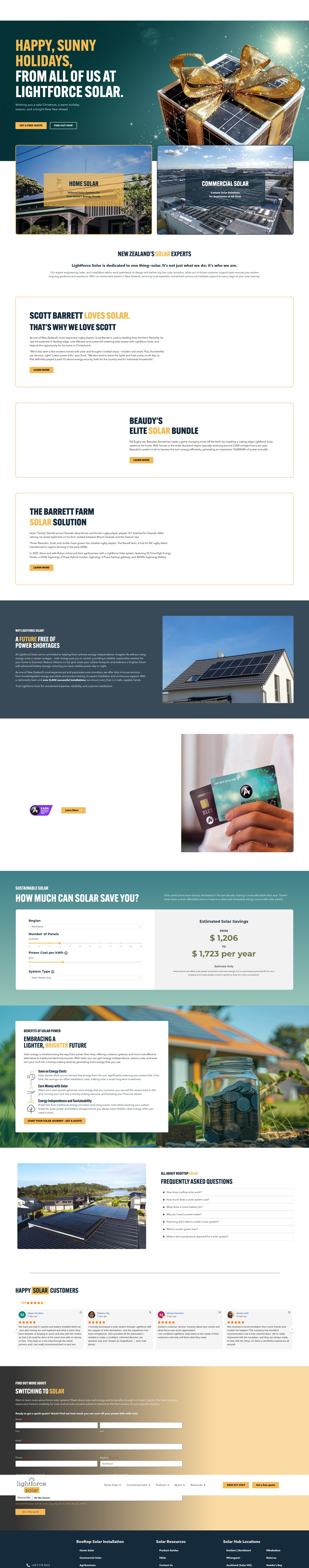 Screenshot of lightforce.co.nz