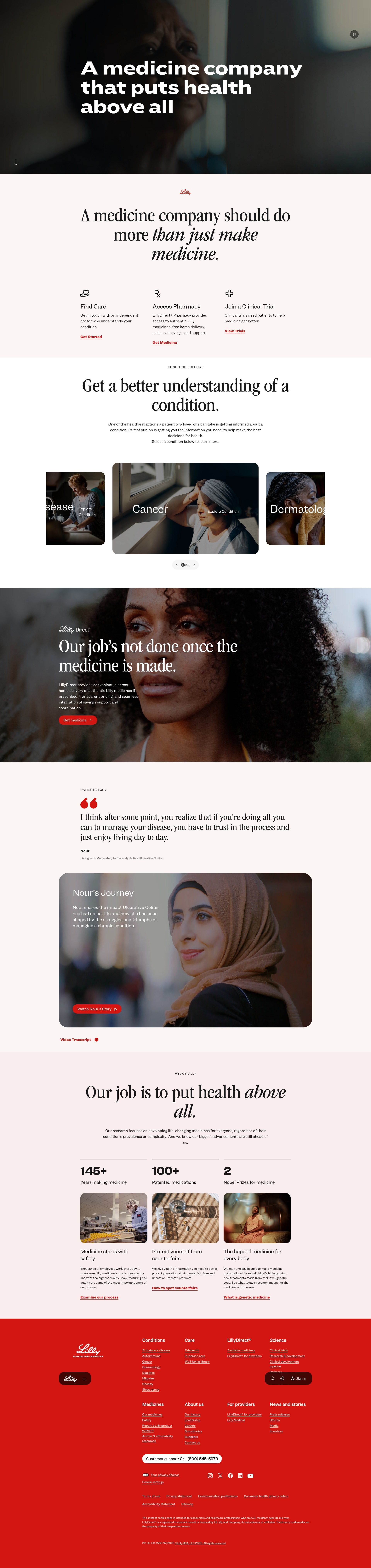 Screenshot of lilly.com
