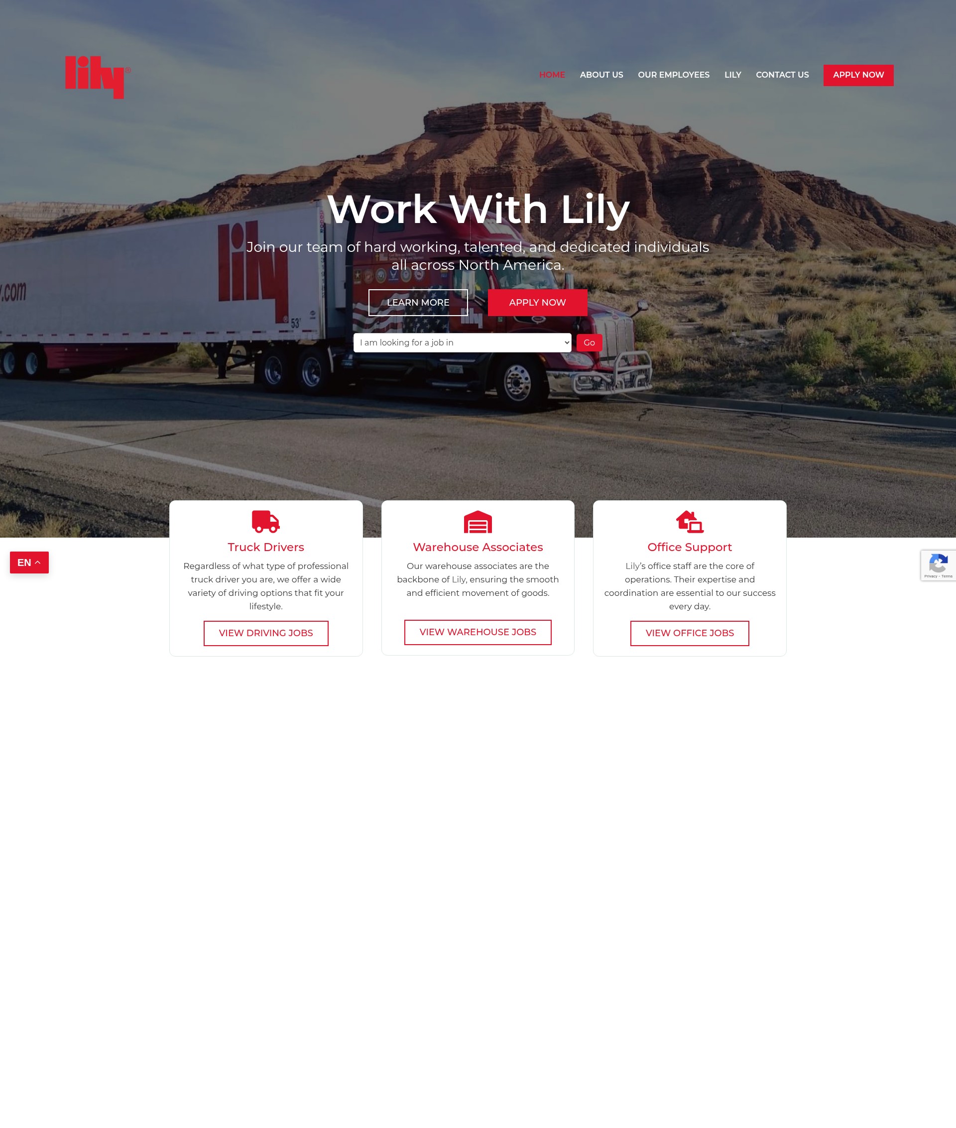 Screenshot of lilycareers.com