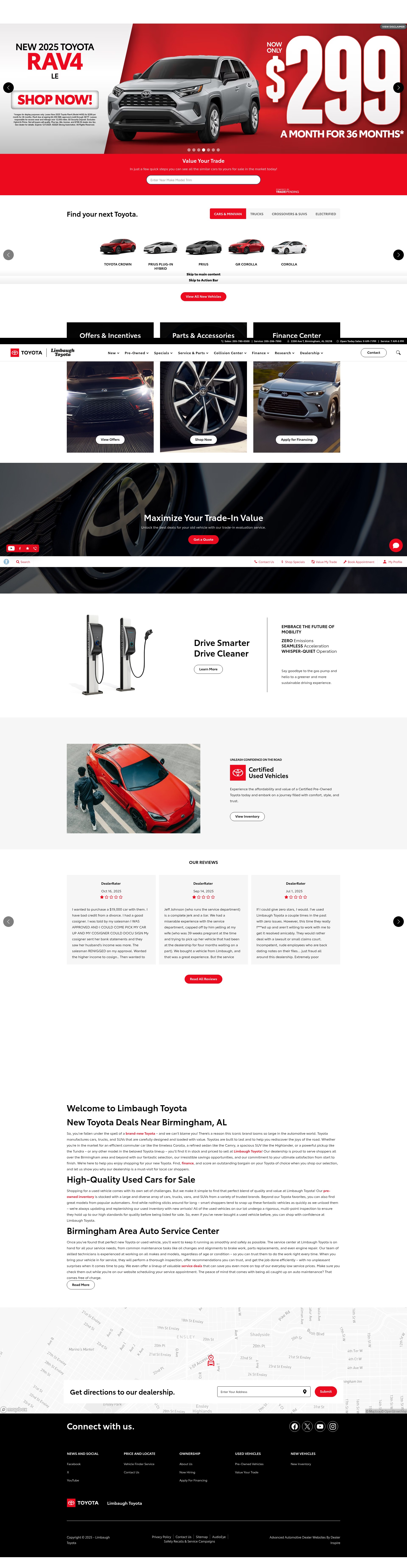 Screenshot of limbaughtoyota.com