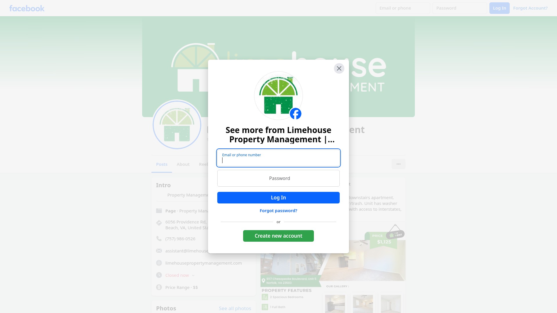 Screenshot of limehousepropertymanagement.com