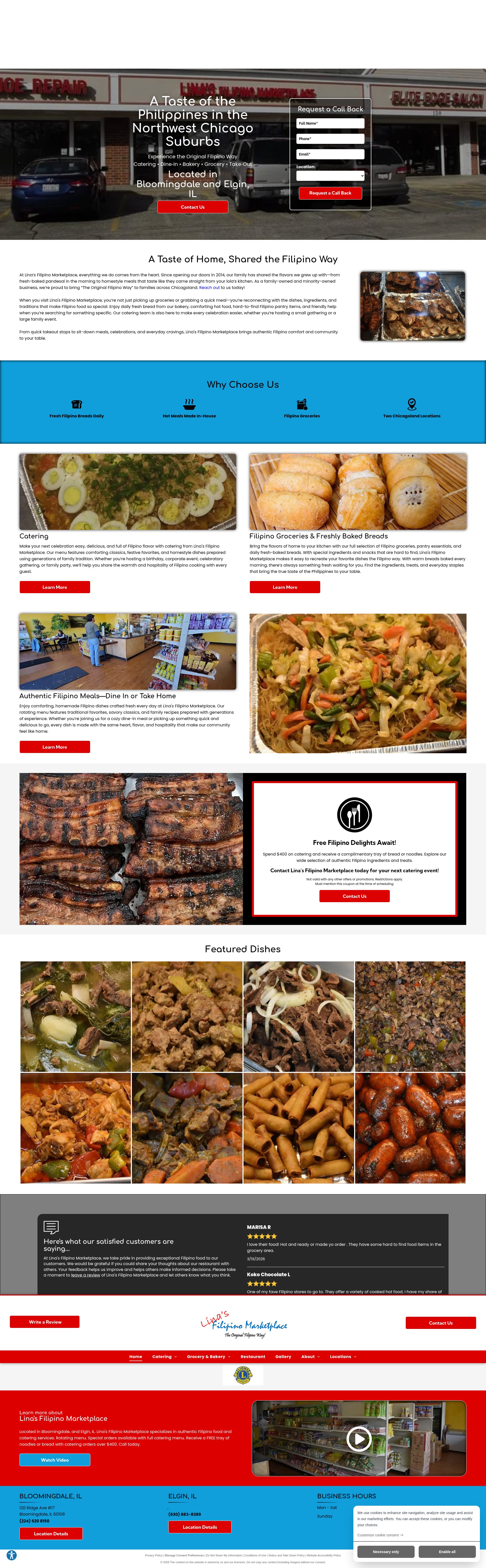 Screenshot of linasfilipinomarket.com