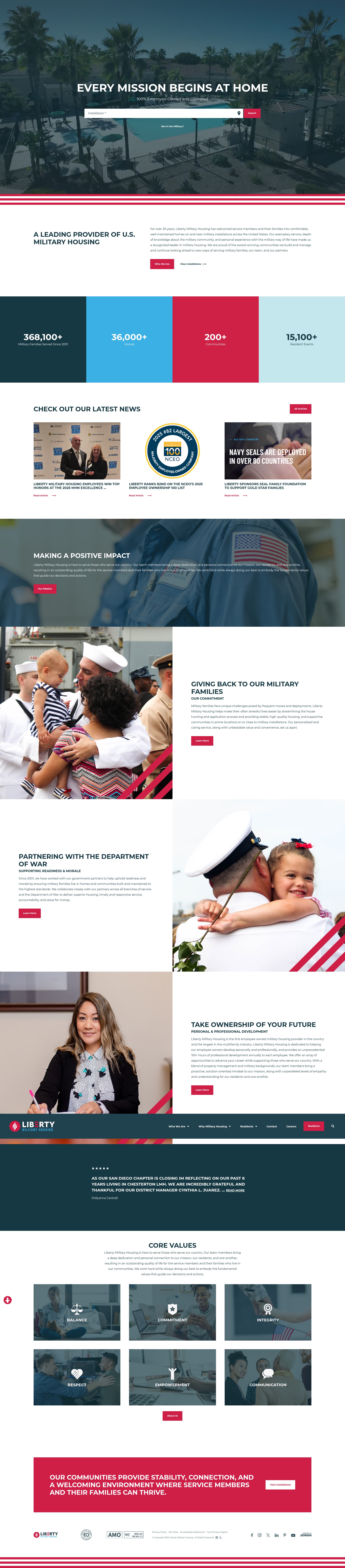 Screenshot of lincolnmilitary.com
