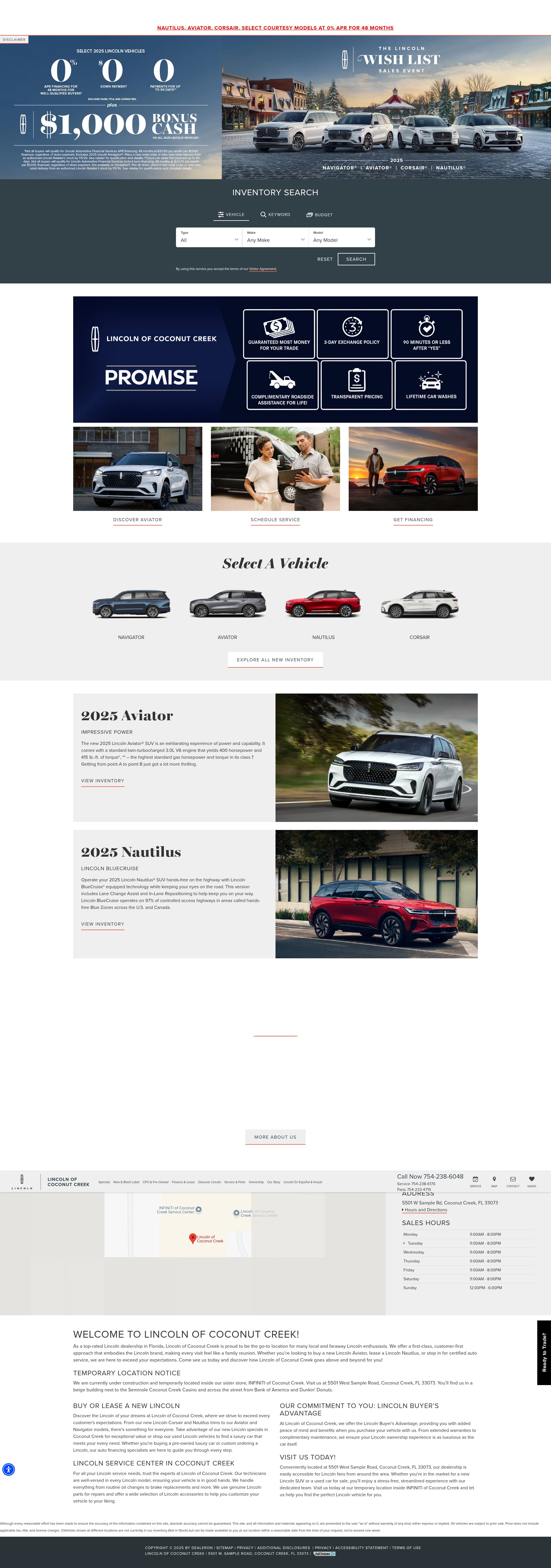 Screenshot of lincolnofcoconutcreek.com