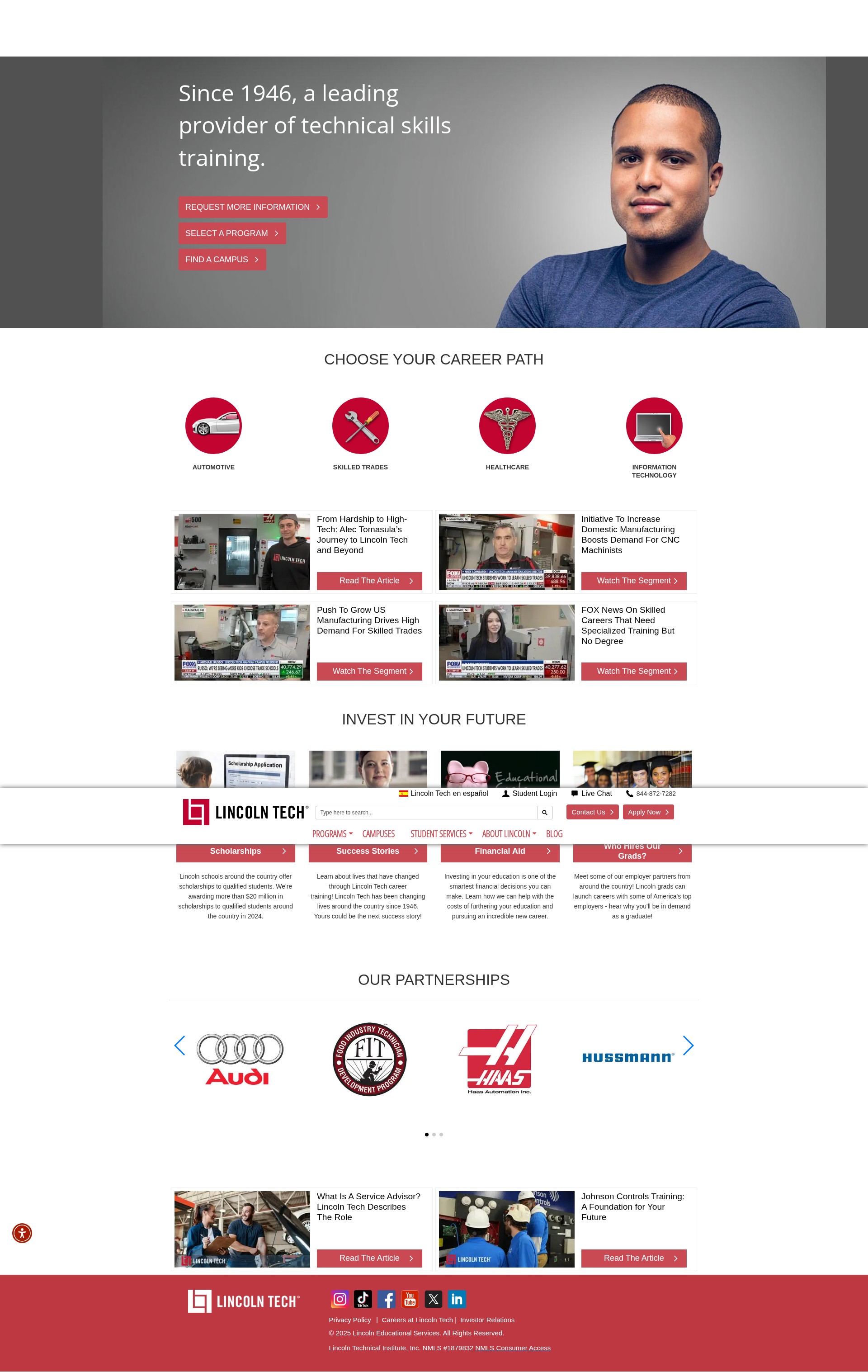Screenshot of lincolntech-usa.com
