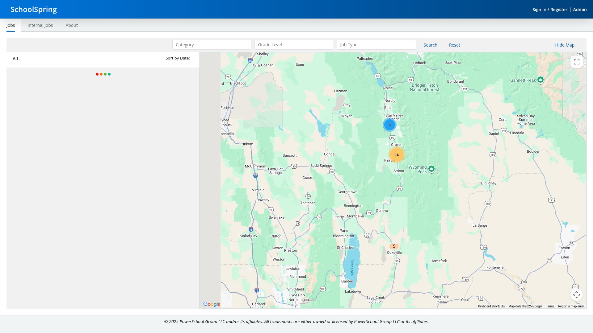 Screenshot of lincolnwy.schoolspring.com