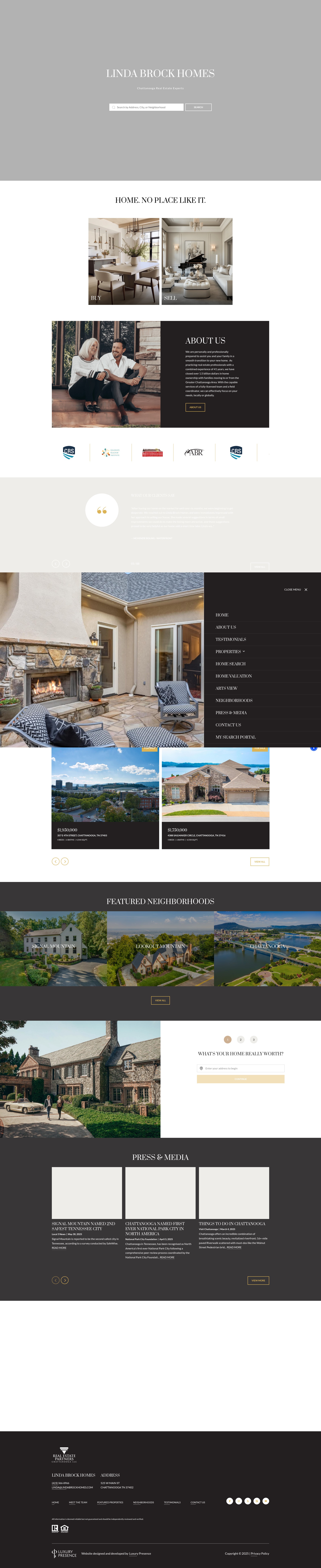Screenshot of lindabrockhomes.com