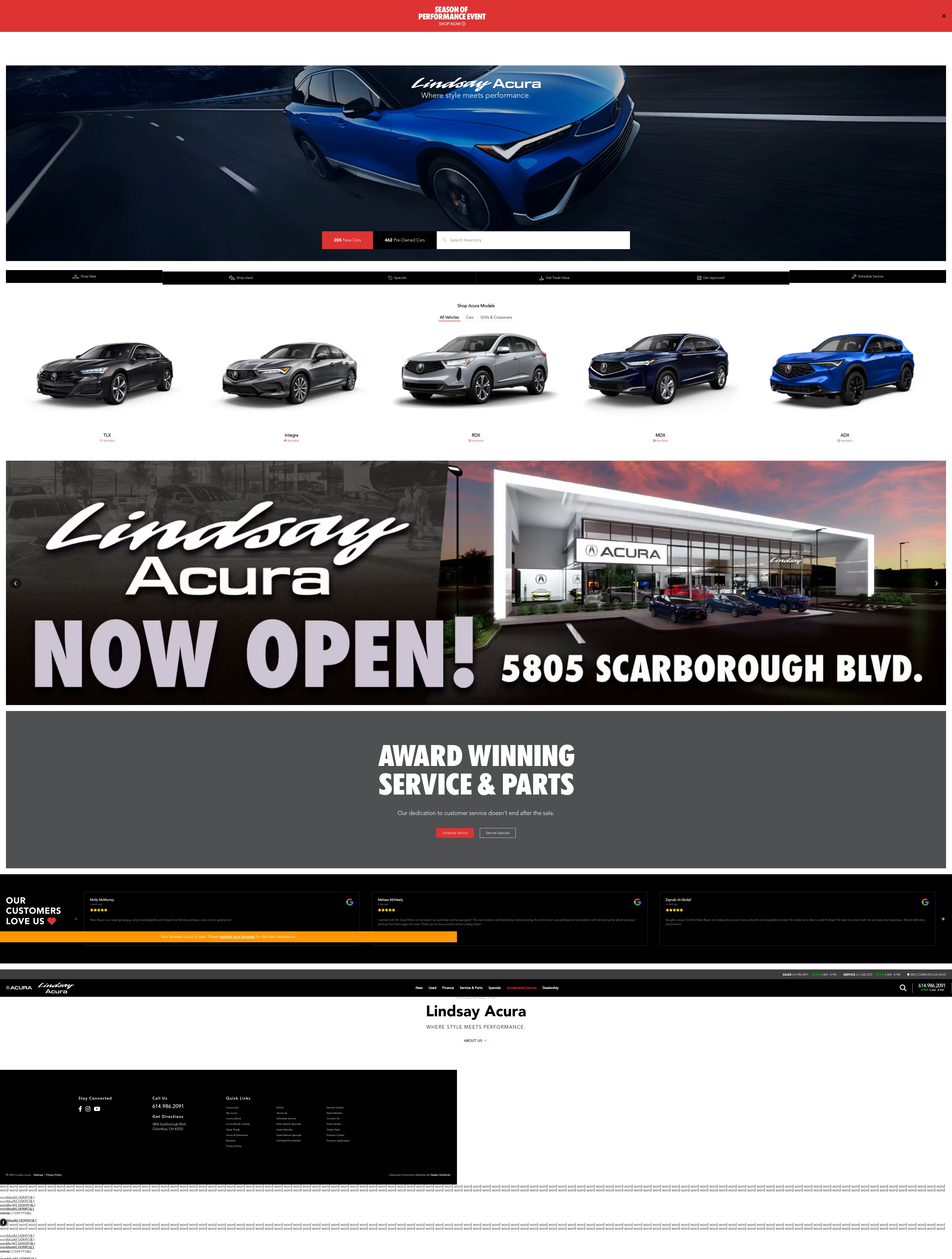 Screenshot of lindsayacura.com