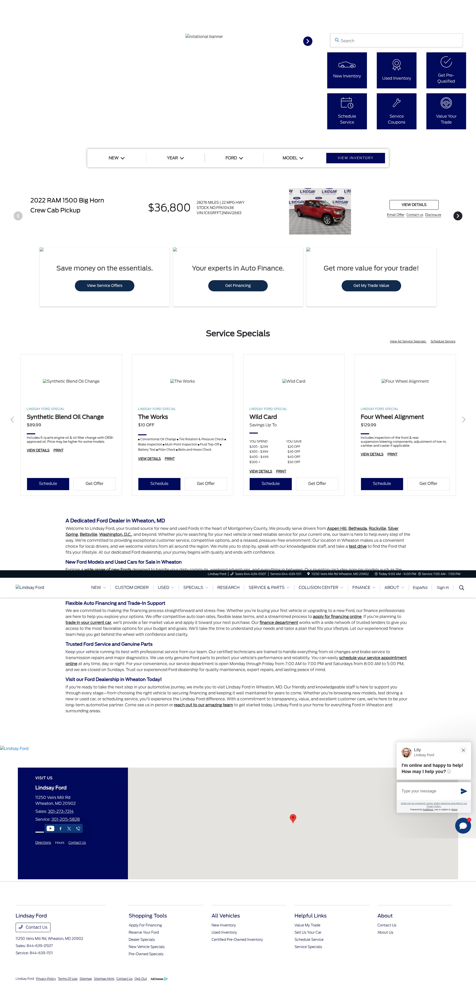 Screenshot of lindsayford.com
