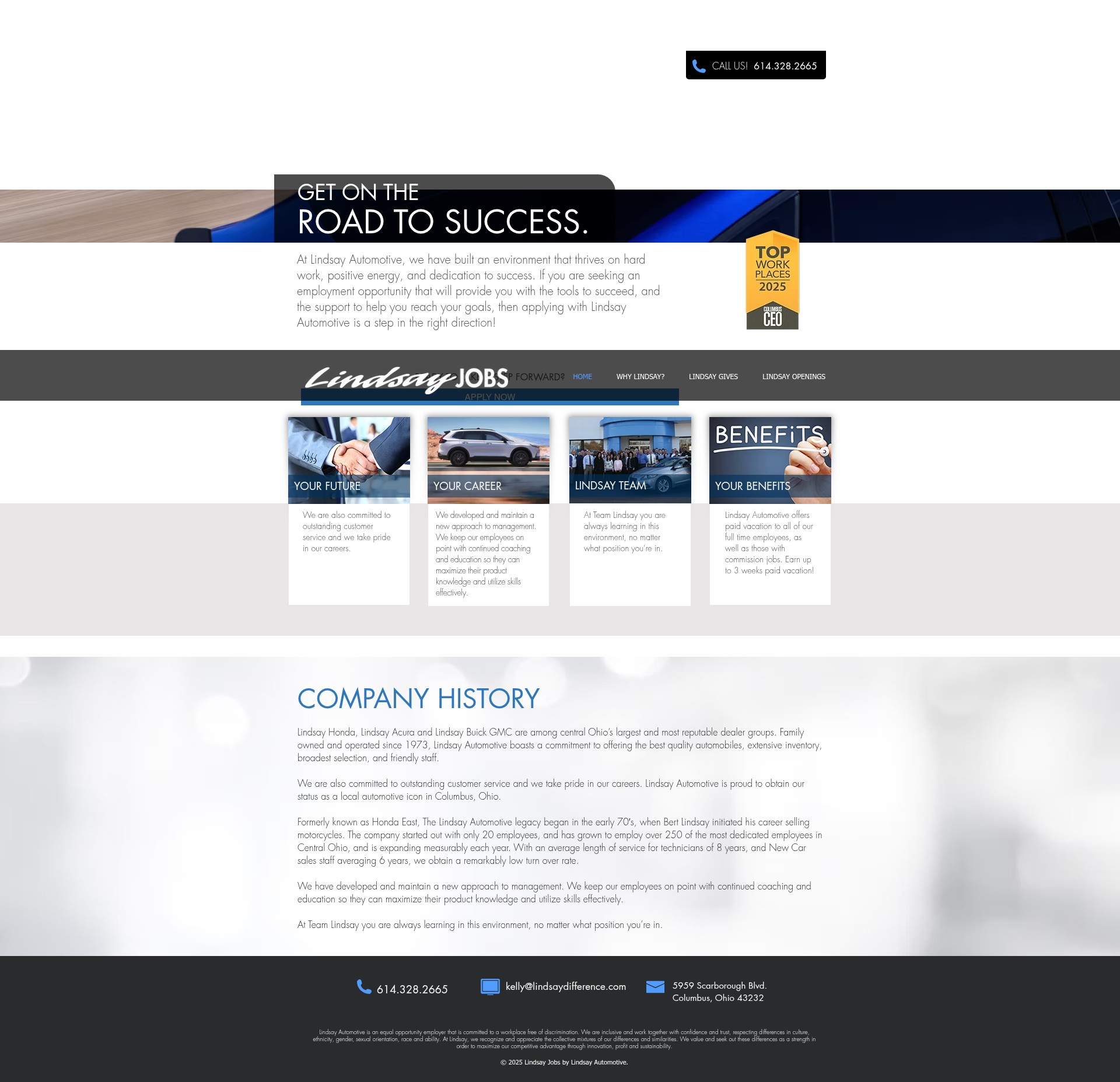 Screenshot of lindsayjobs.com