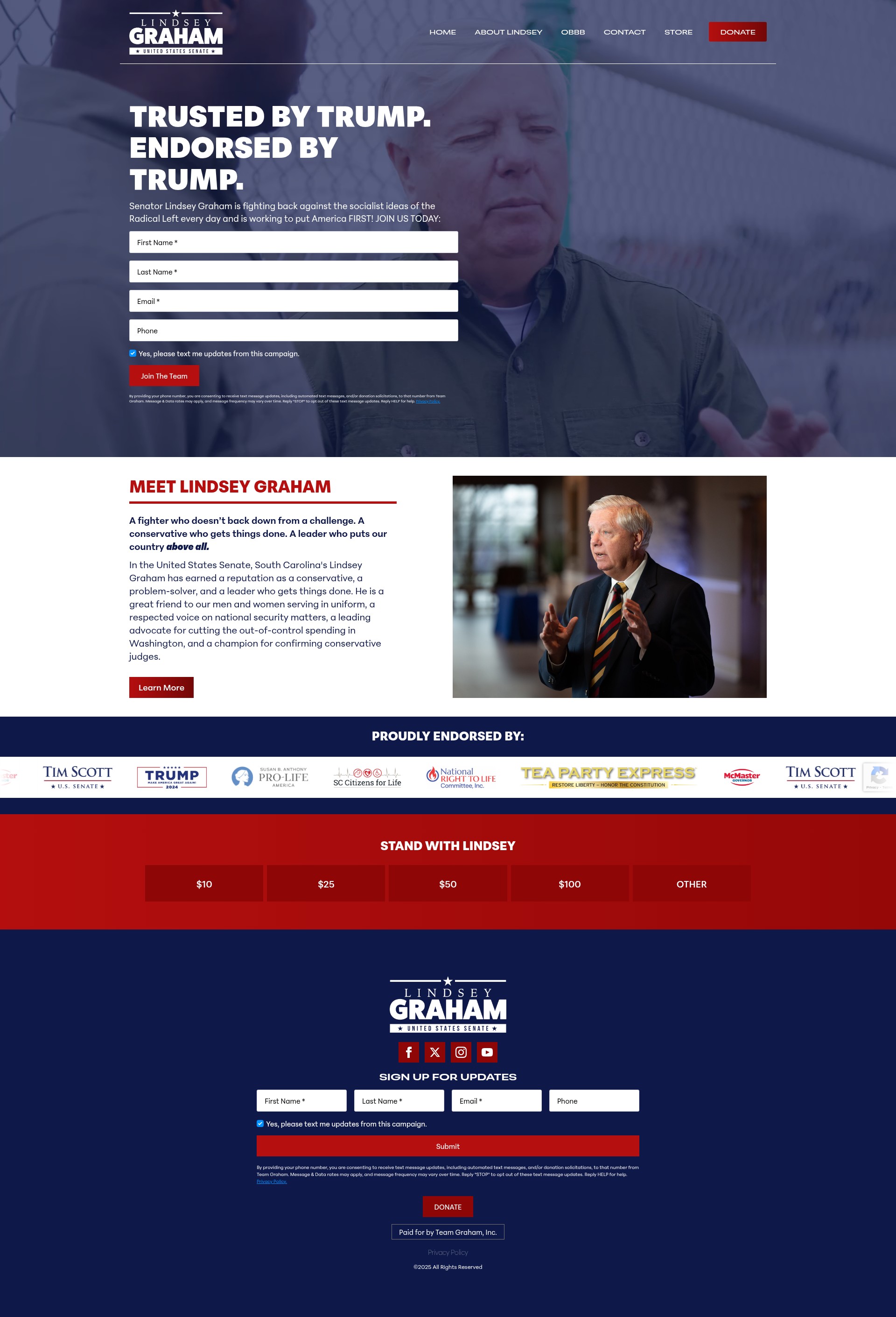 Screenshot of lindseygraham.com