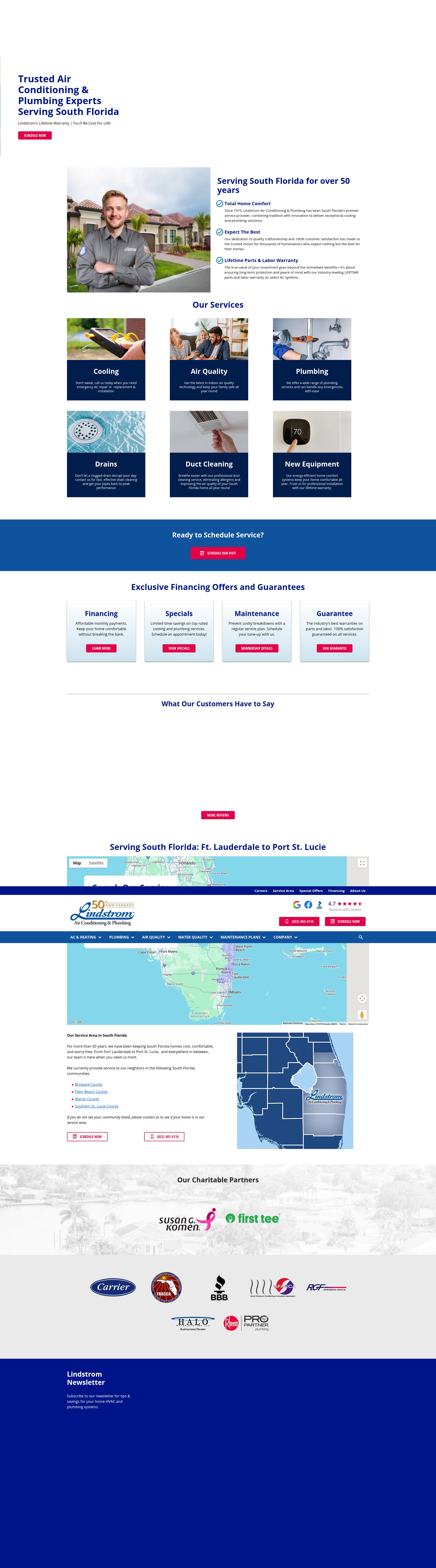 Screenshot of lindstromair.com