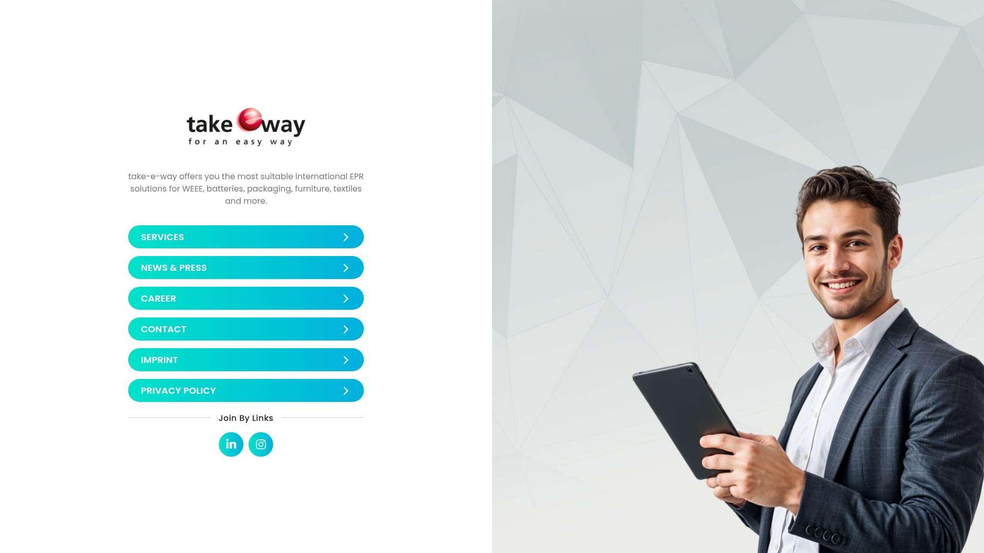 Screenshot of link.take-e-way.com