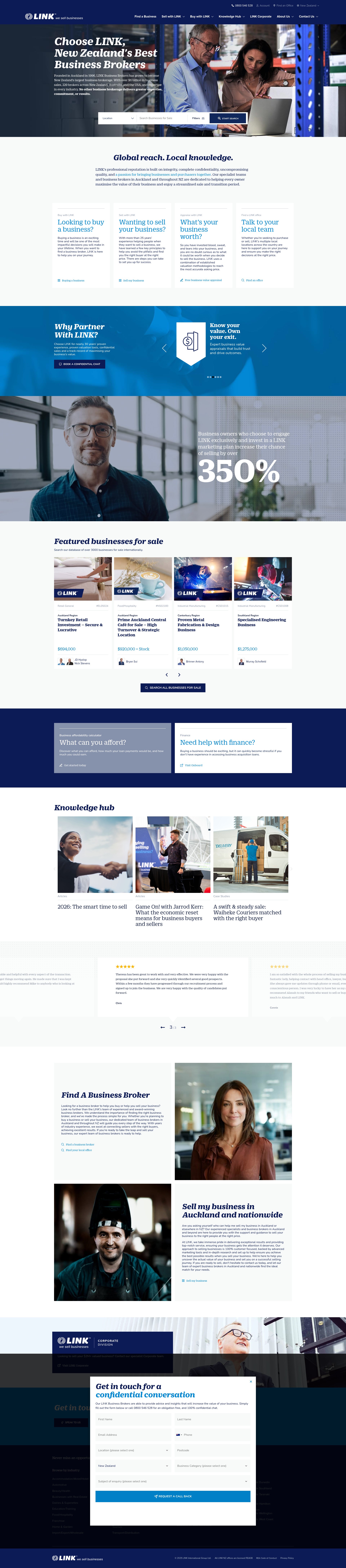 Screenshot of linkbusiness.co.nz