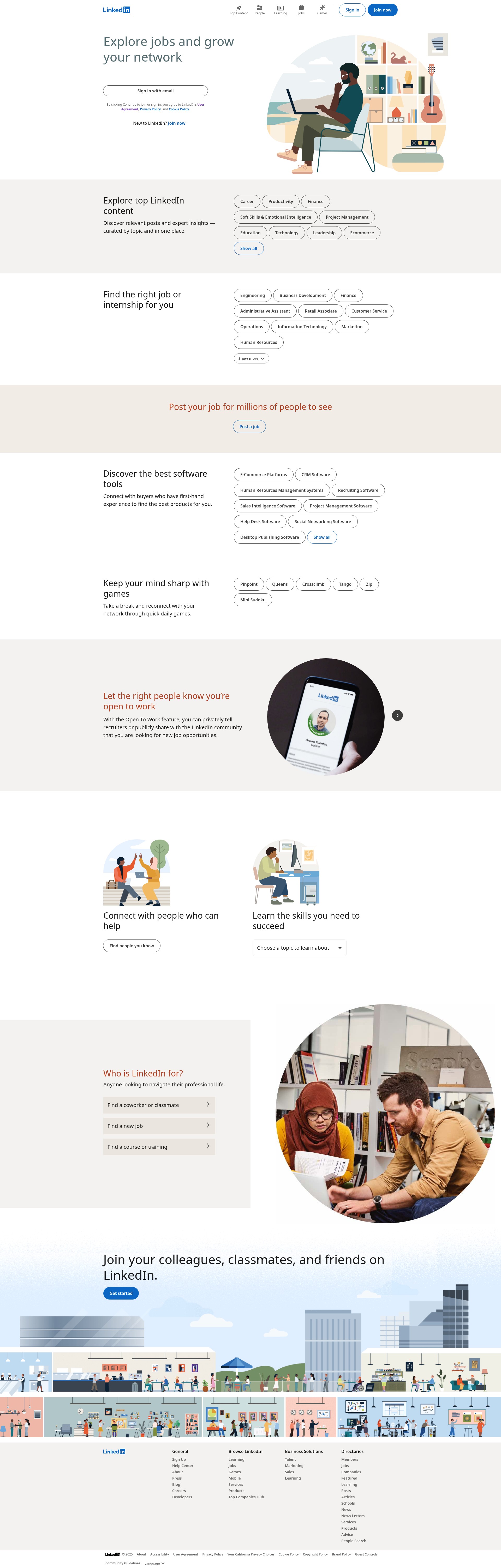 Screenshot of linkedin.com